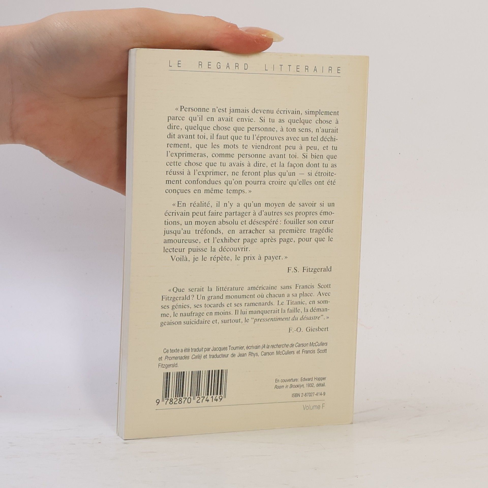 F. Scott Fitzgerald De l'écriture