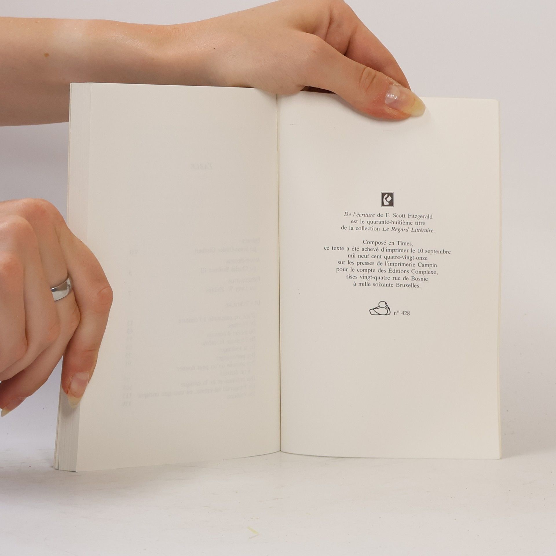 F. Scott Fitzgerald De l'écriture