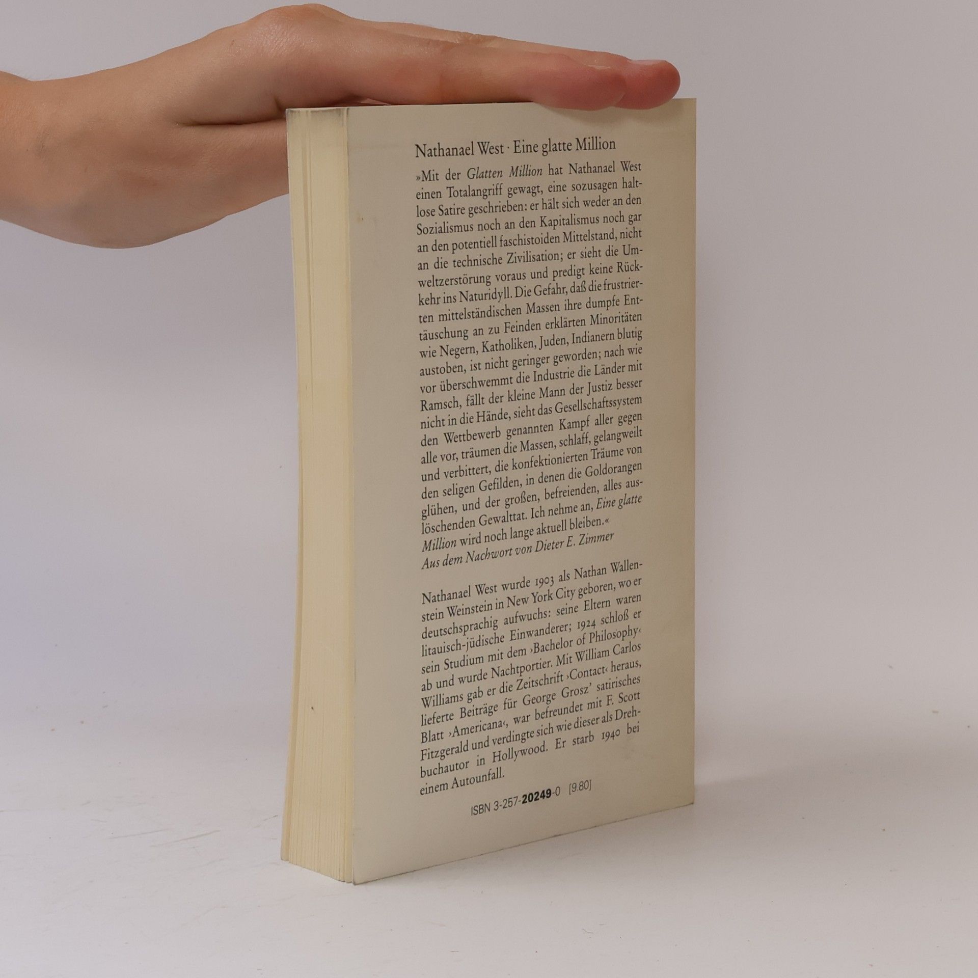 Nathanael West Eine glatte Million oder die Demontage des Mister Lemuel Pitkin
