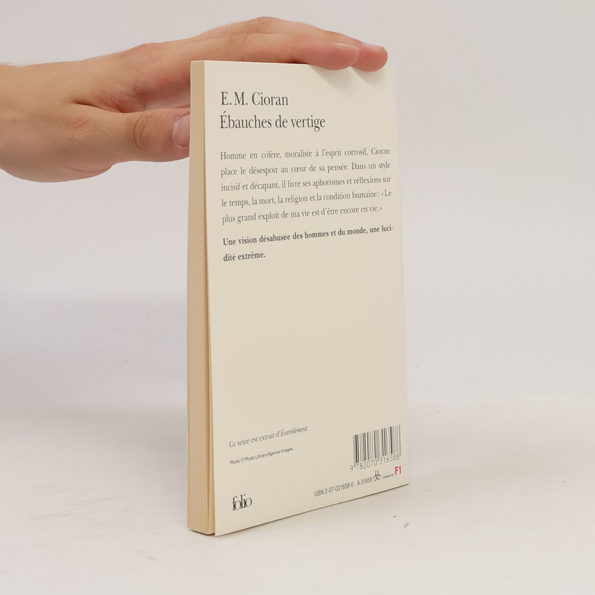 Emil Cioran Folio: Ébauches de vertige