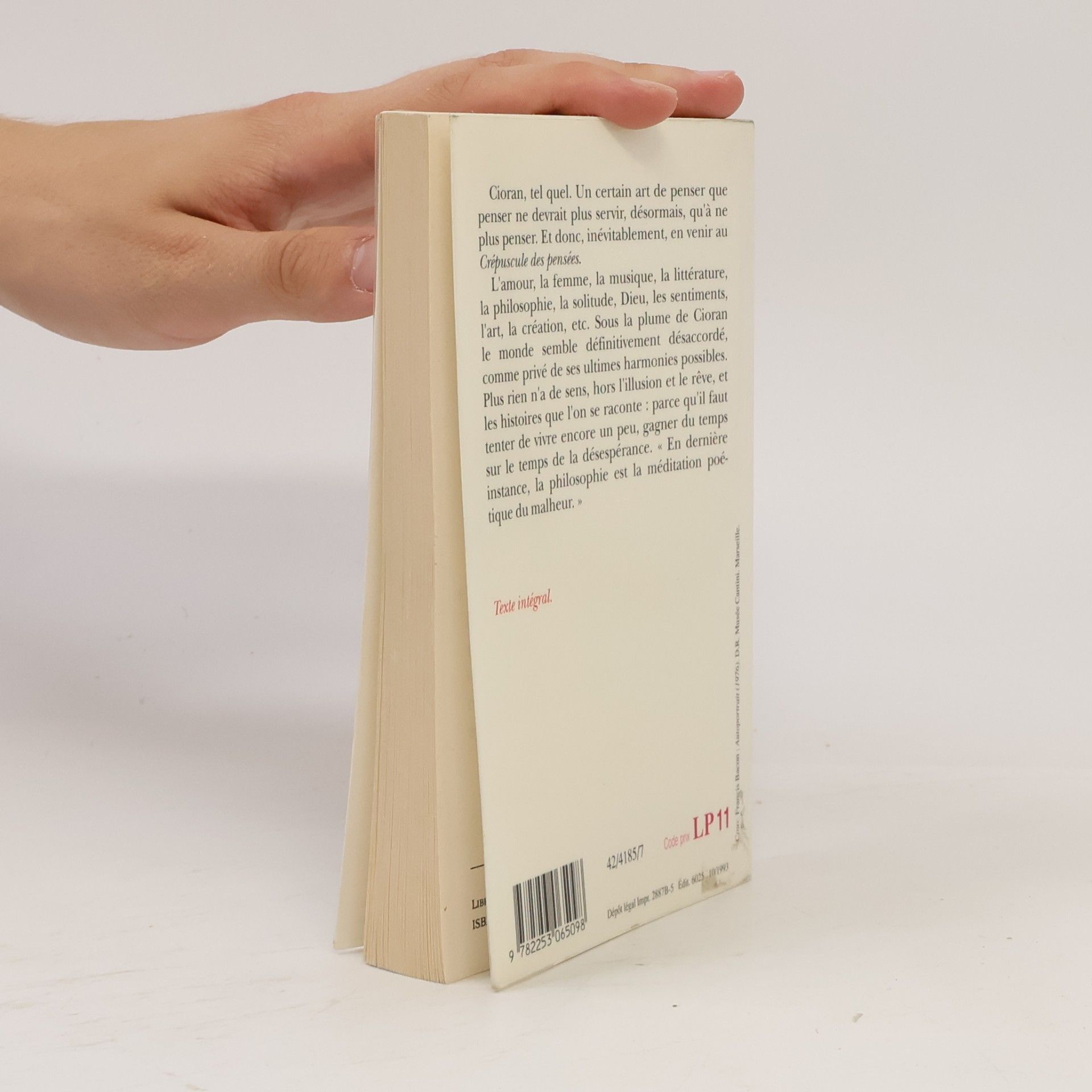Emil-Michel Cioran Biblio essais: Le Crépuscule des pensées