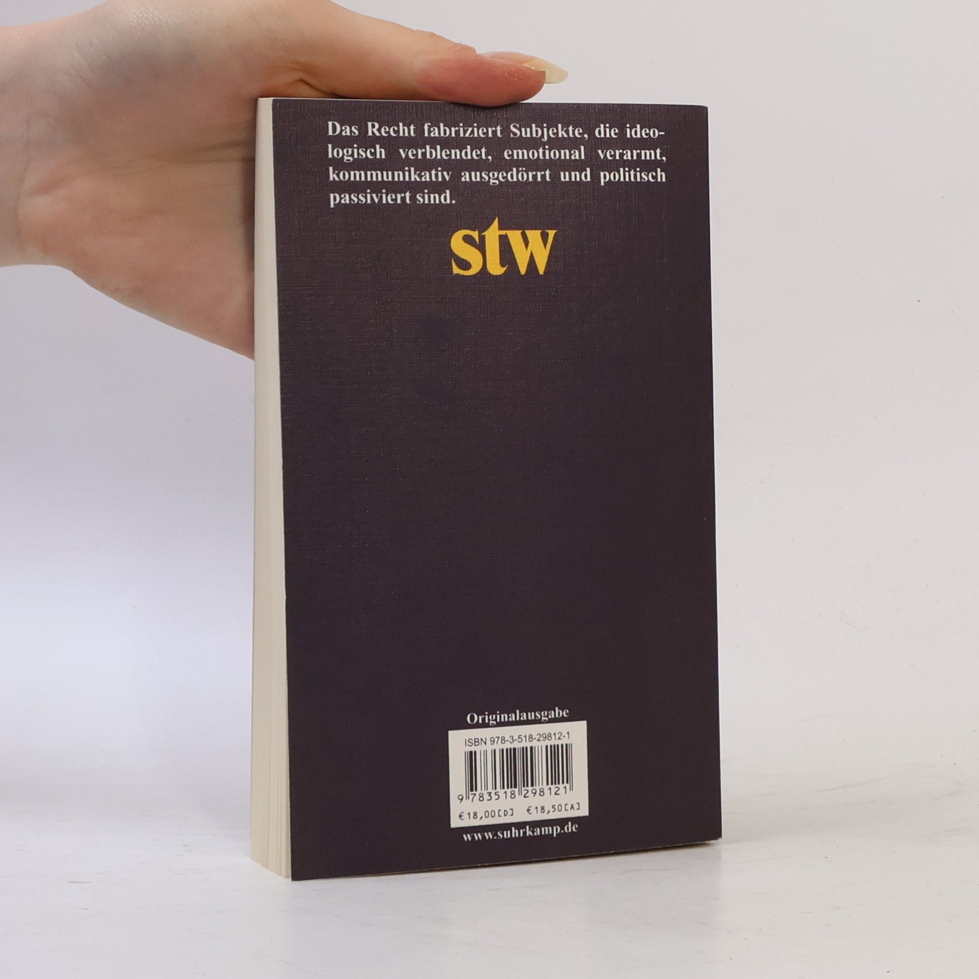 Daniel Loick Suhrkamp Taschenbuch Wissenschaft - 2212: Juridismus