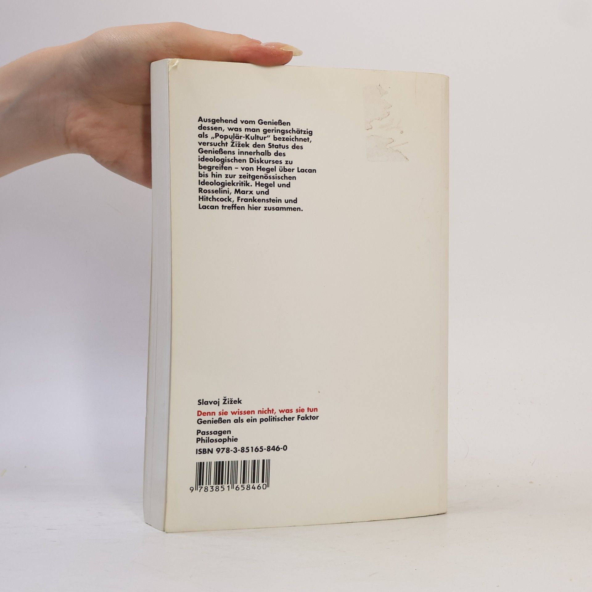 Slavoj Žižek Passagen Philosophie: Denn sie wissen nicht, was sie tun