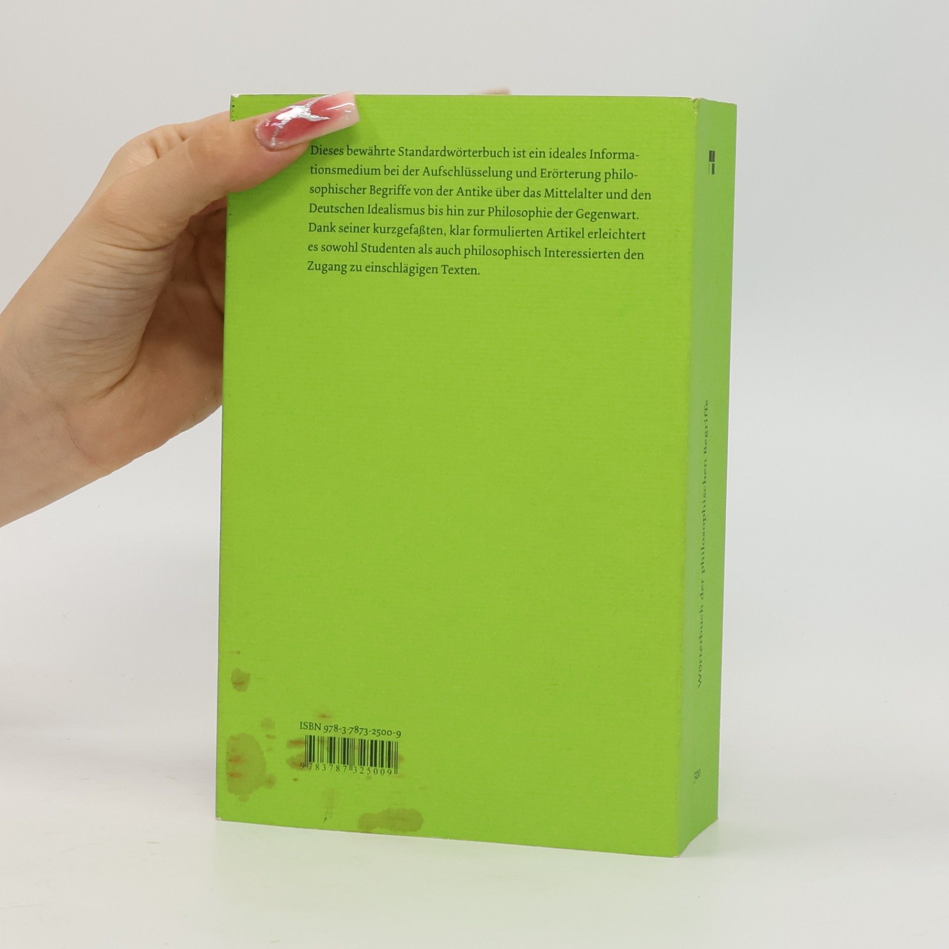 Arnim Regenbogen Philosophische Bibliothek: Wörterbuch der philosophischen Begriffe