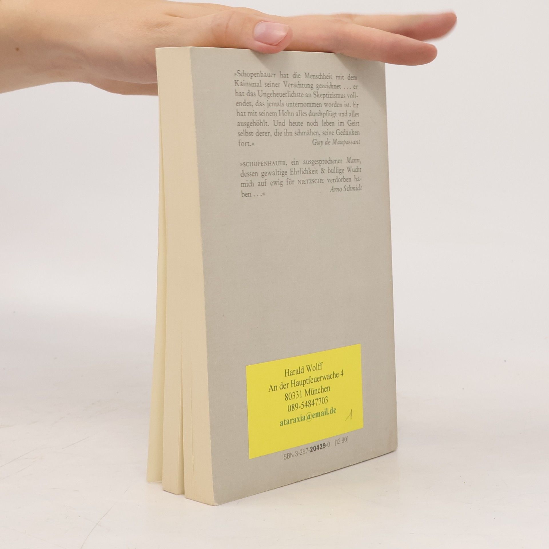 Arthur Schopenhauer Zürcher Ausgabe