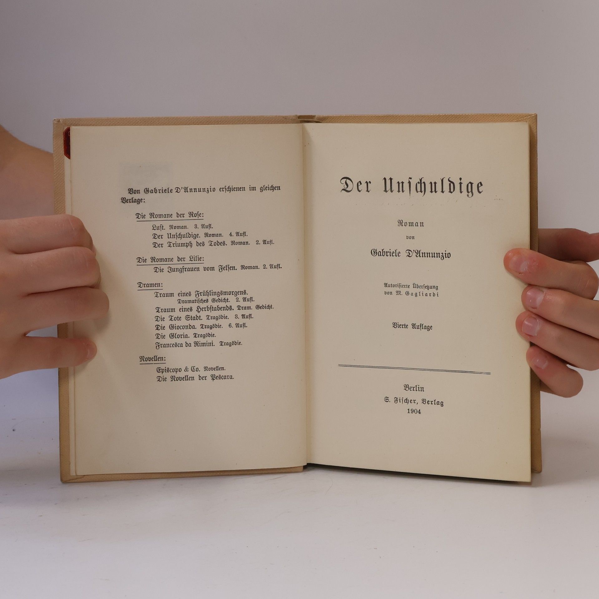 Gabriele D’Annunzio Der Unschuldige