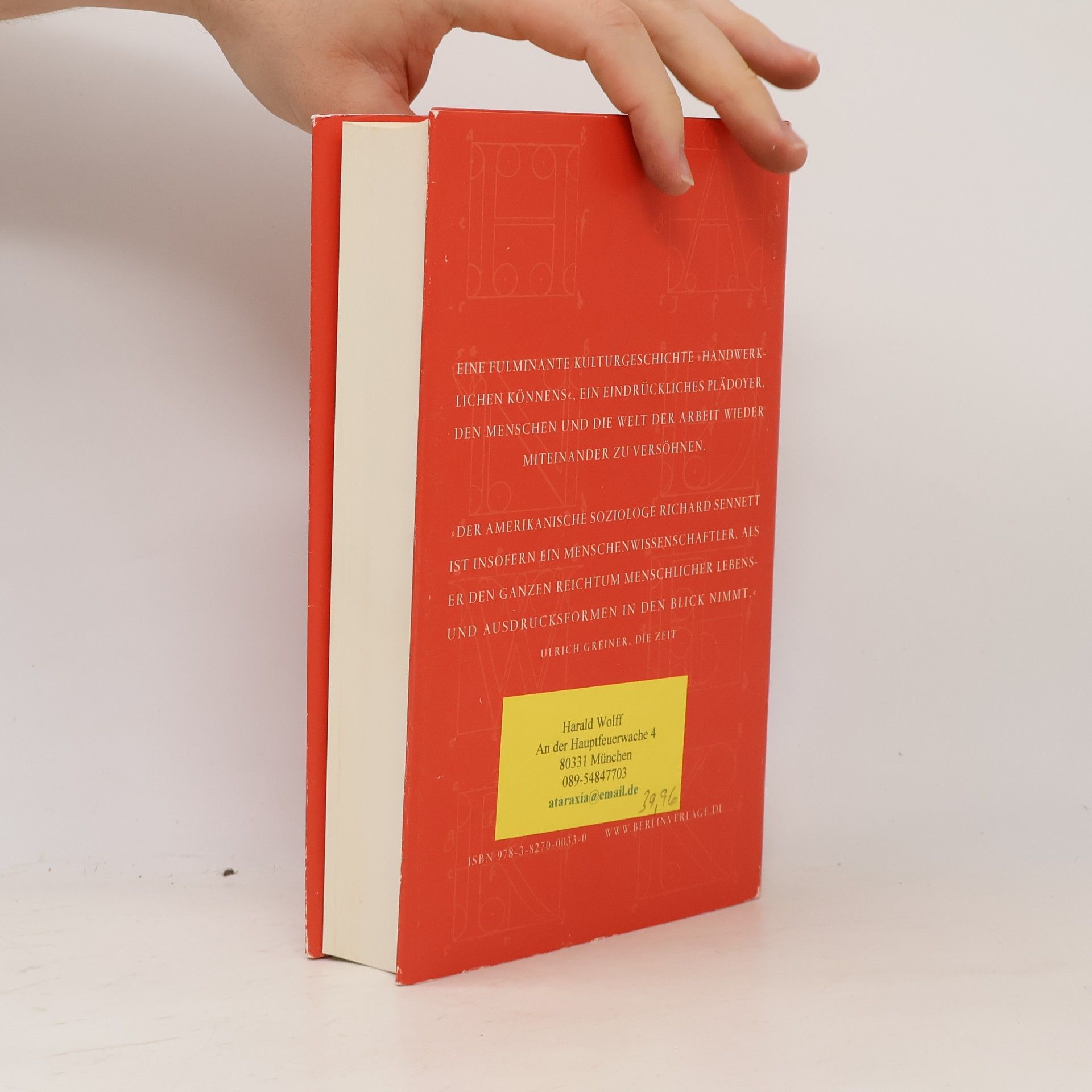 Richard Sennett Handwerk