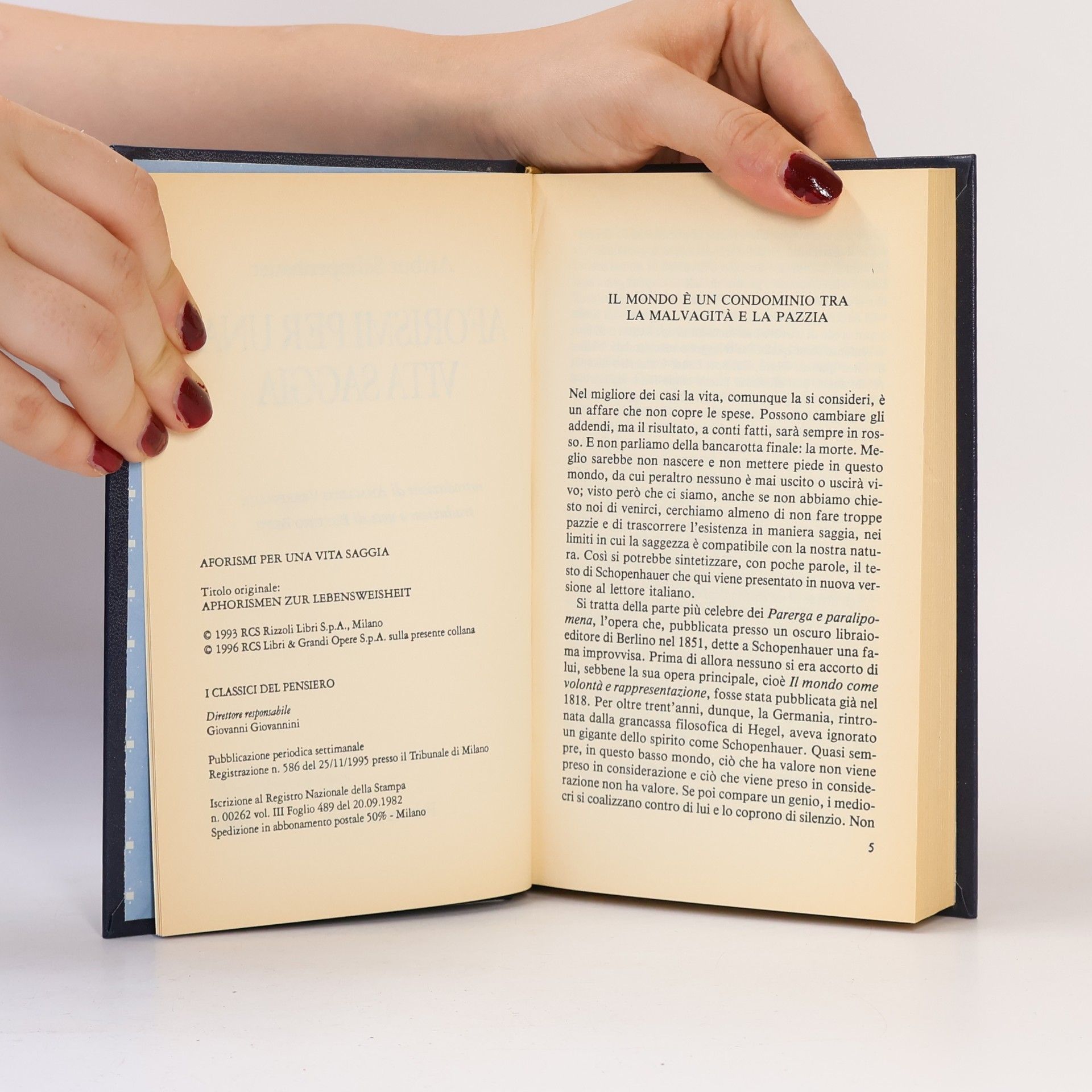 Arthur Schopenhauer Aforismi per una vita saggia