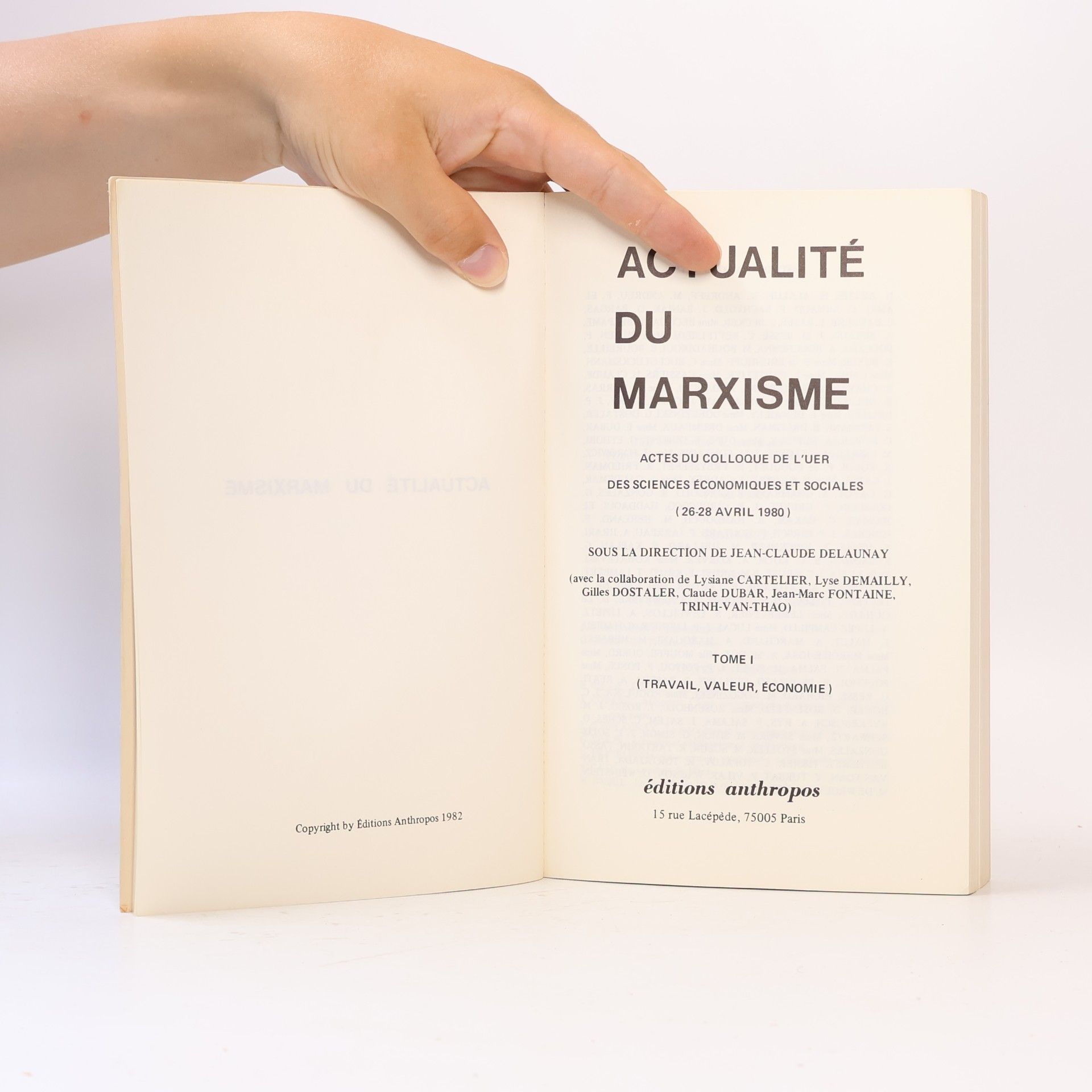 Jean-Claude Delaunay Actualité du marxisme