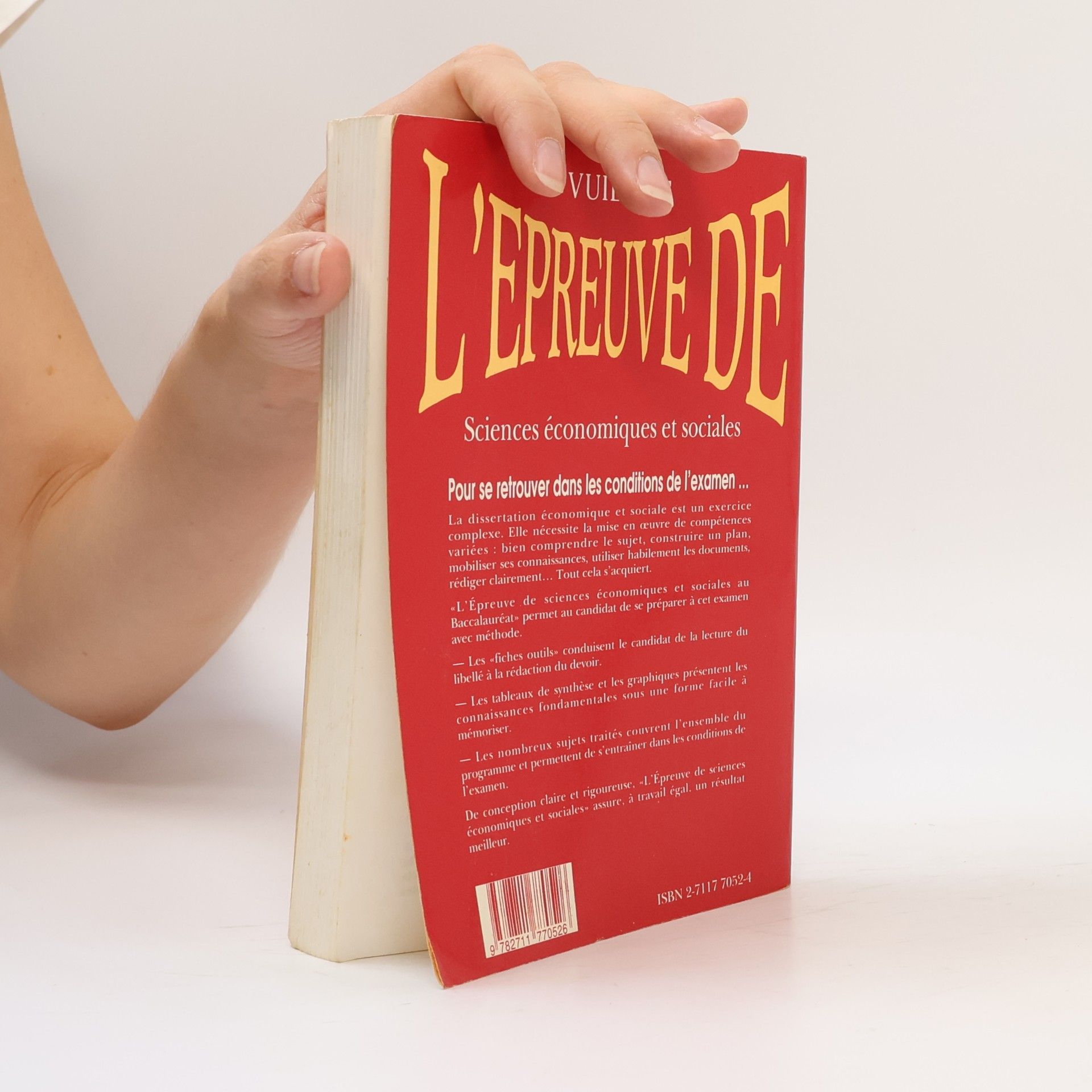 Jean Étienne L'épreuve de sciences économiques et sociales: Baccalauréat B