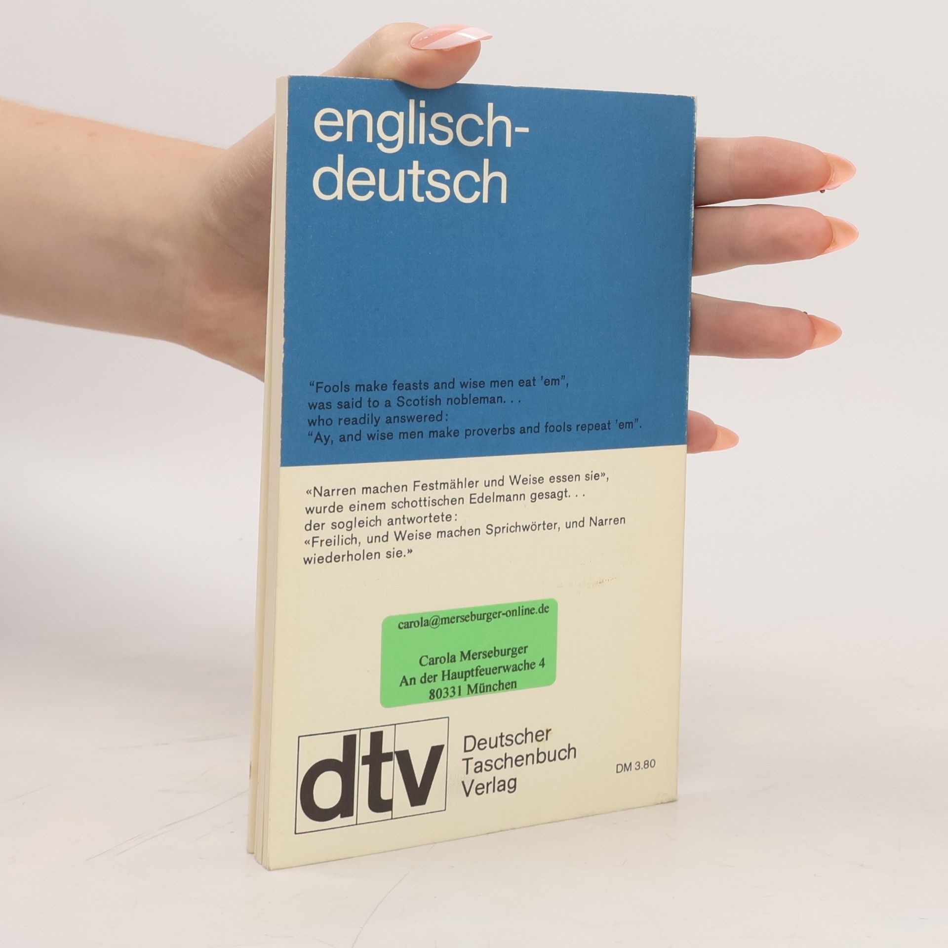 Angela Uthe-Spencker English Proverbs = Englische Sprichwörter