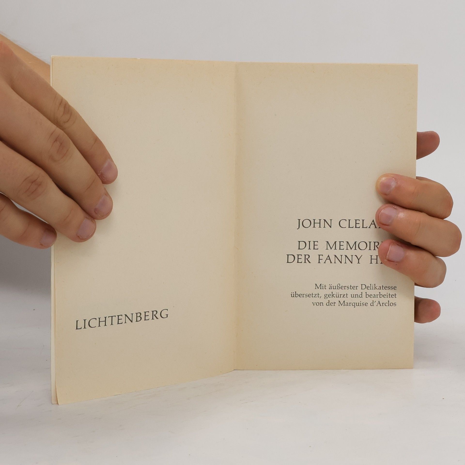 John Cleland Die Memorien der Fanny Hill