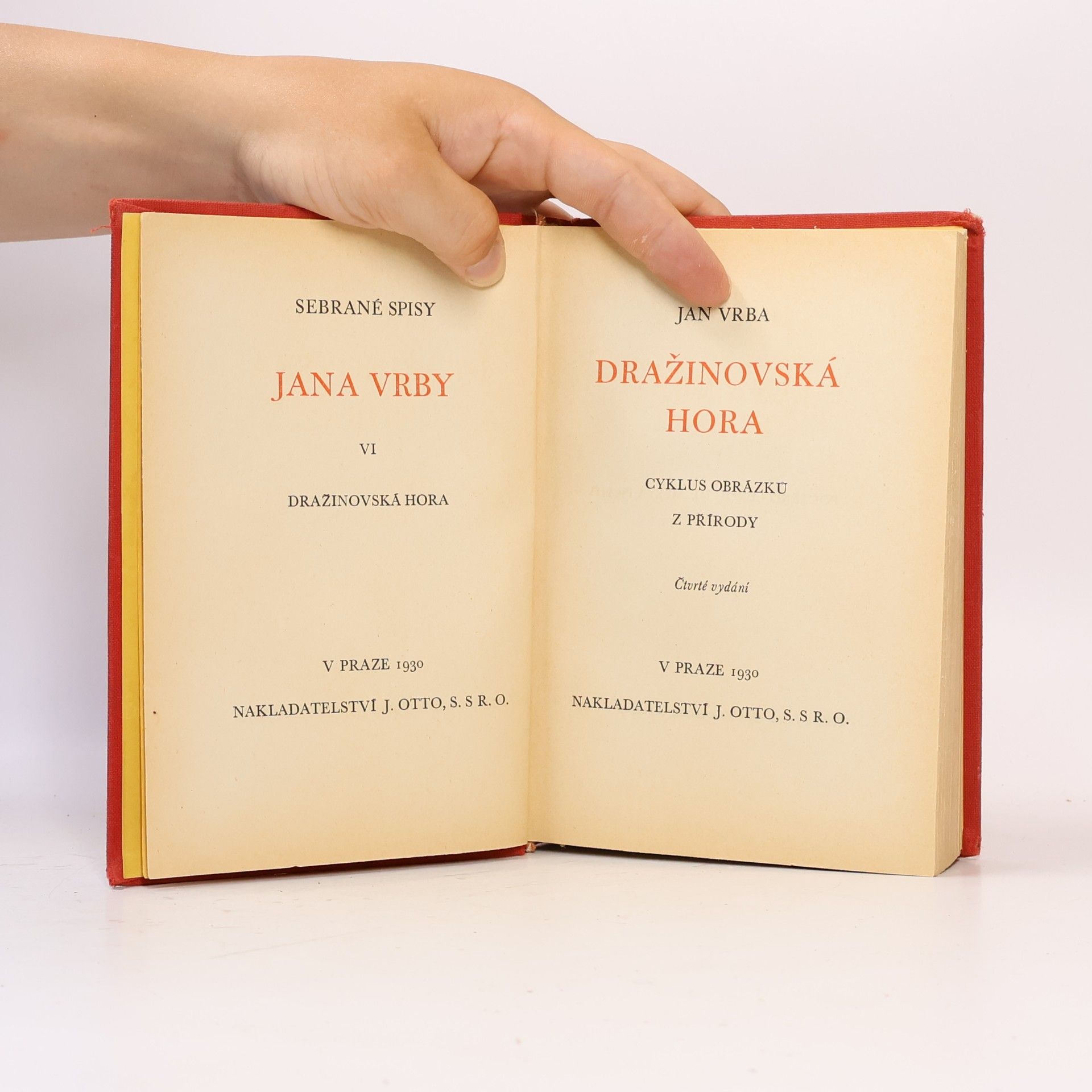Jan Vrba Dražinovská hora. Cyklus obrázků z přírody