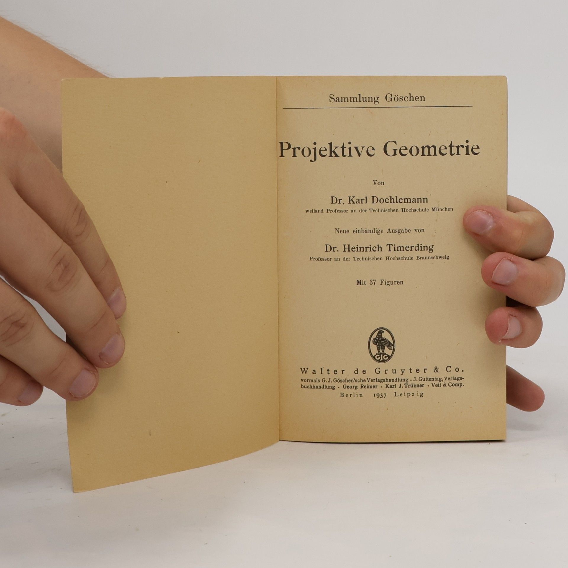 Heinrich Timerding Projektive Geometrie