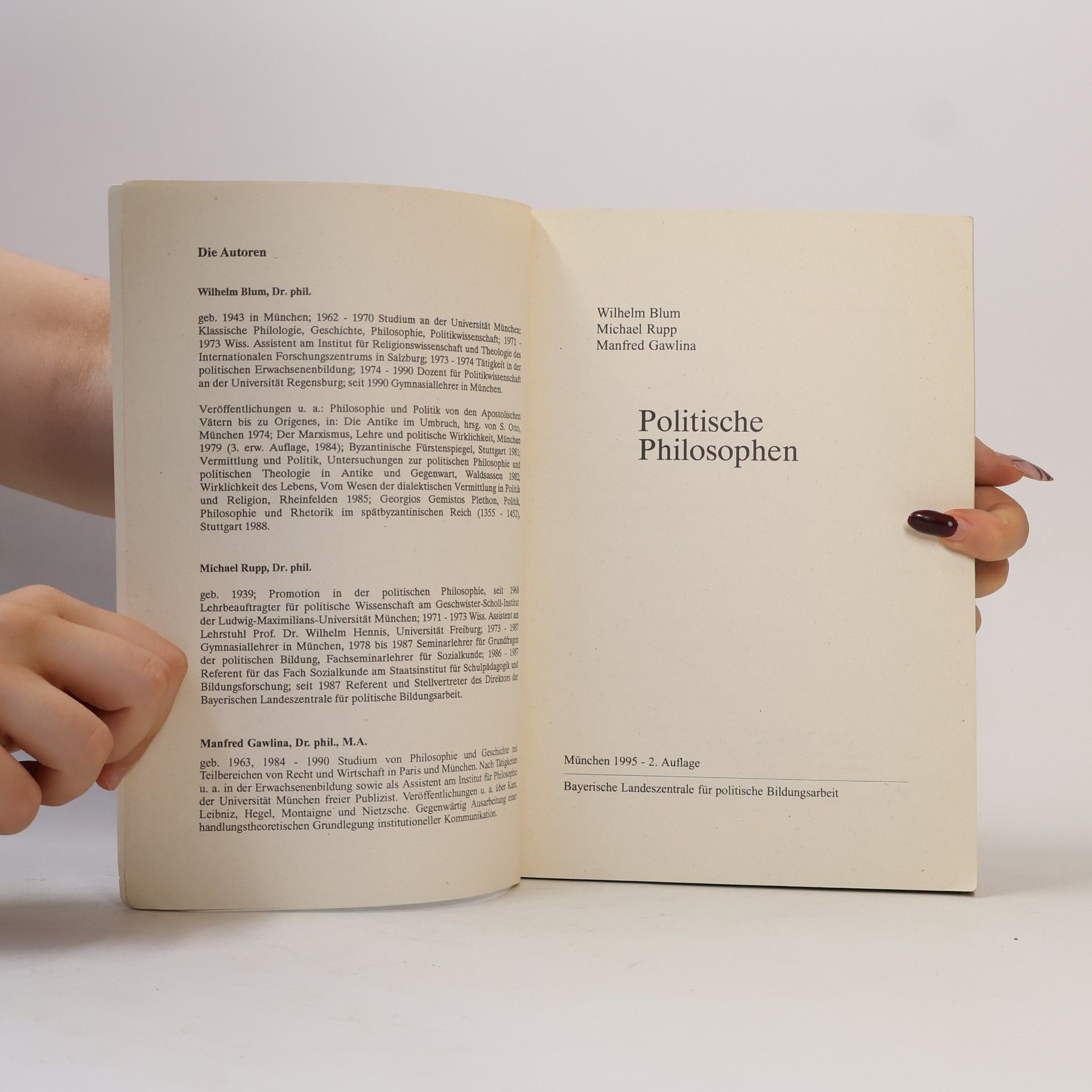 Autores varios Politische Philosophen
