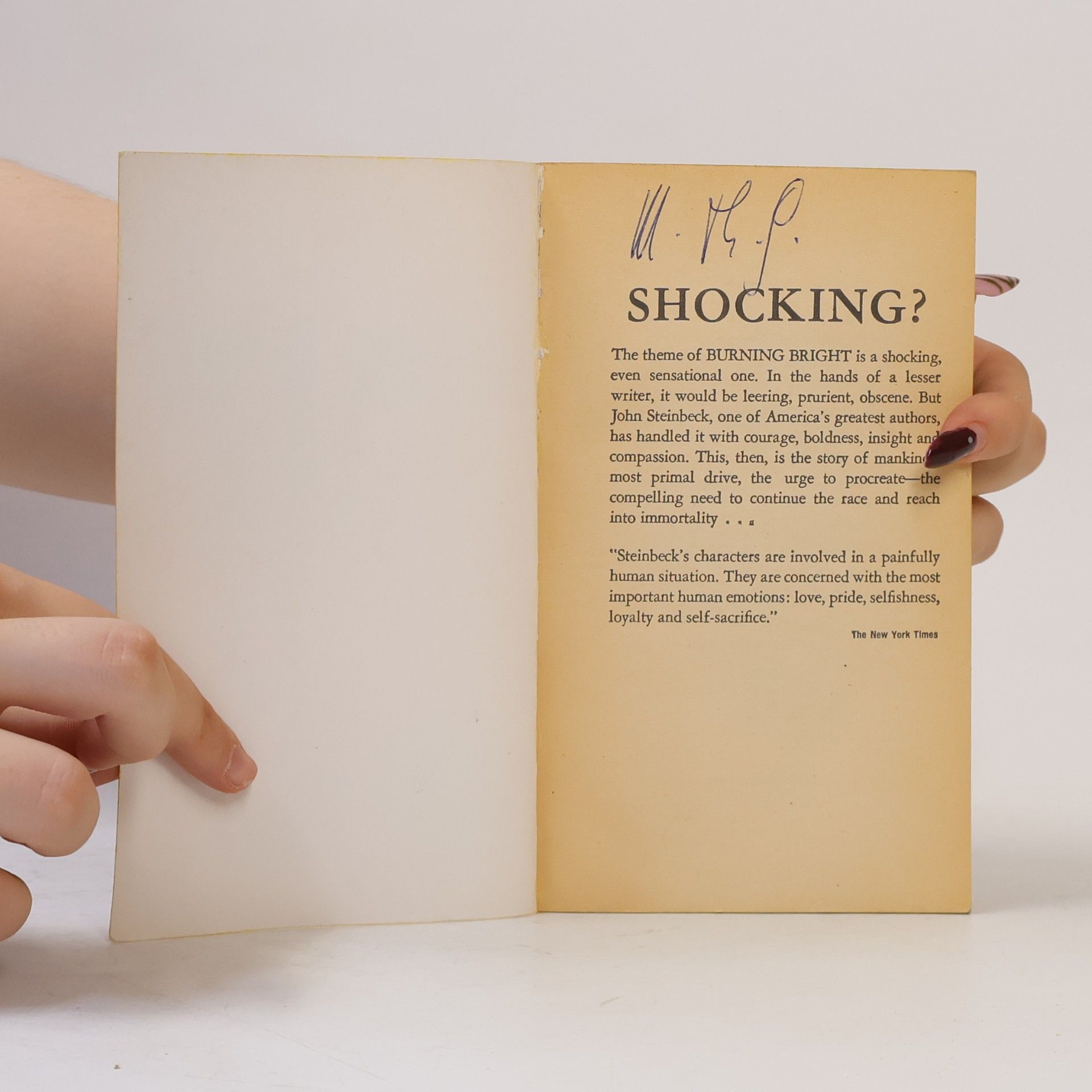 John Steinbeck Burning Bright