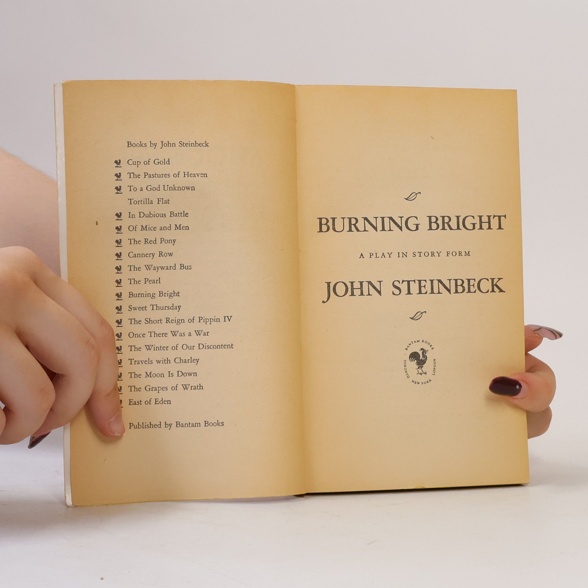 John Steinbeck Burning Bright