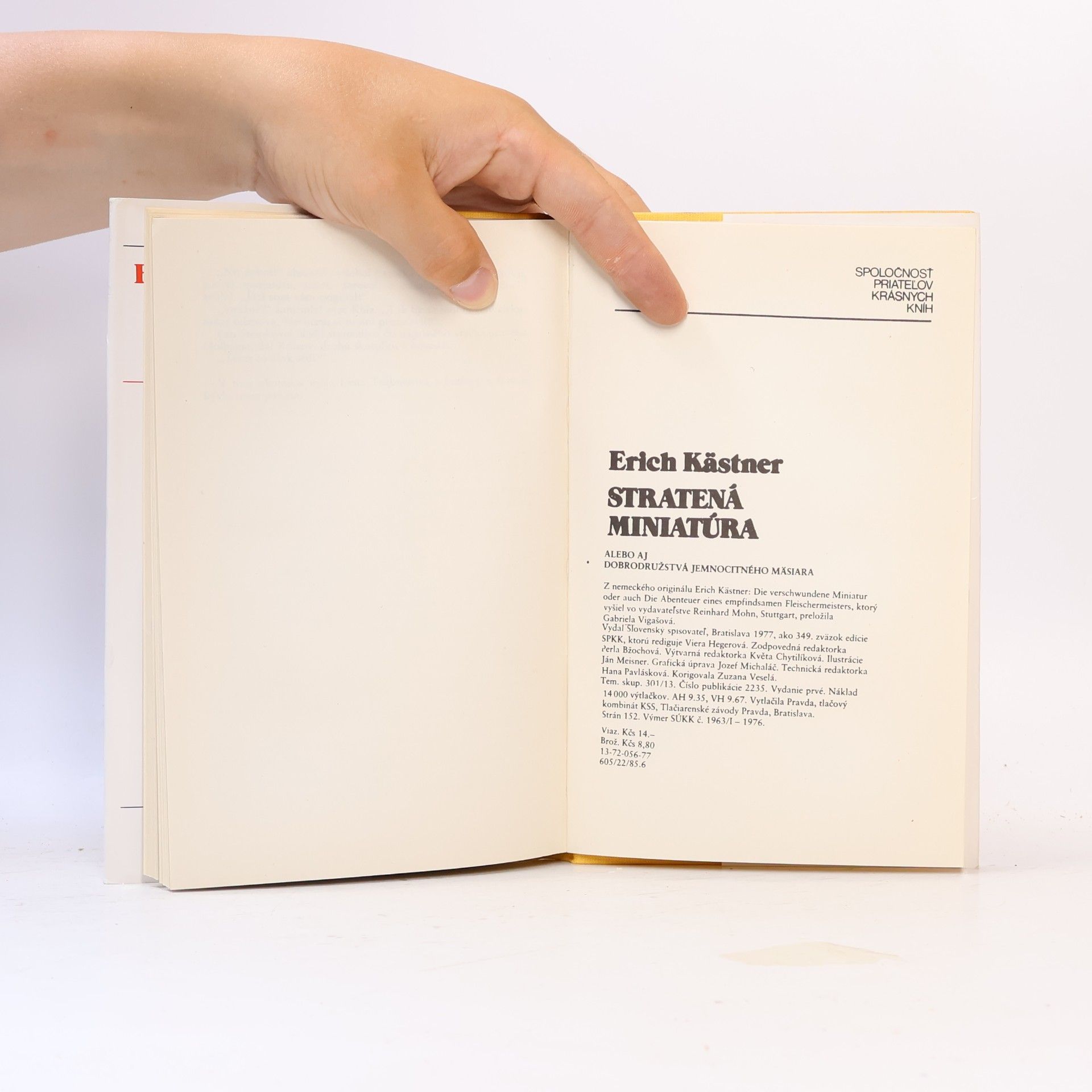 Erich Kästner Stratená miniatúra