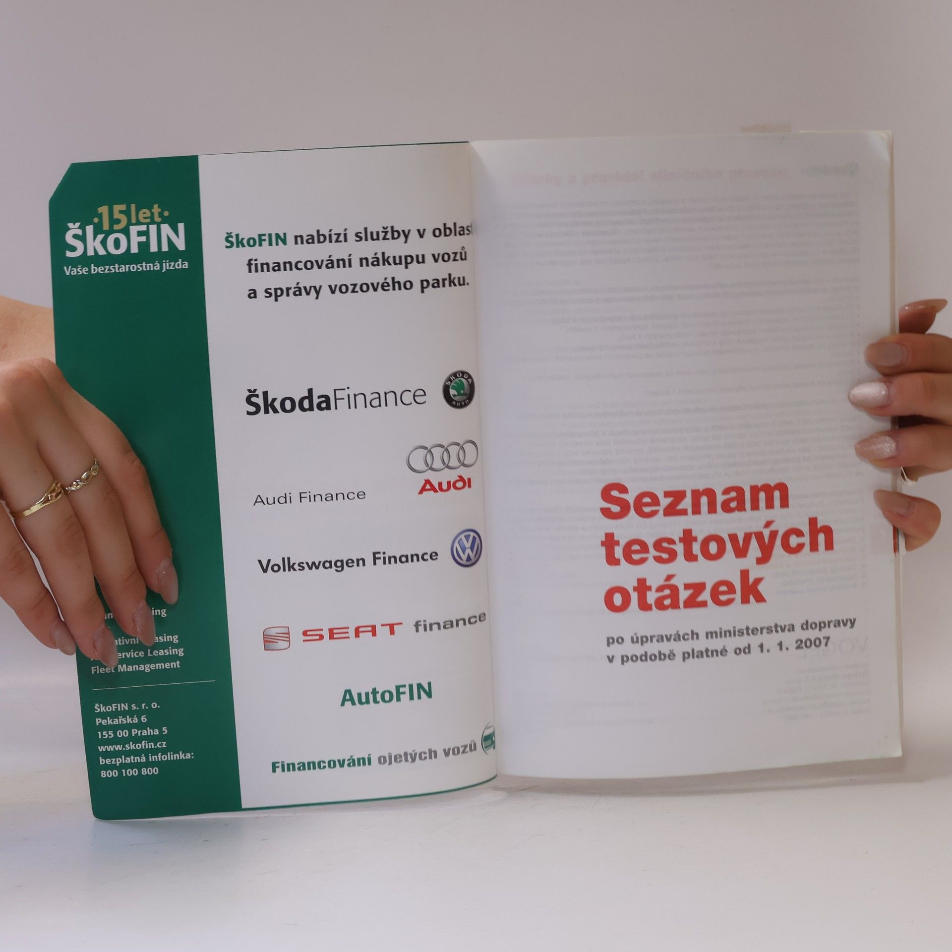 AA.VV. Seznam testových otázek v aktuálním upraveném znění k 1. 1. 2007