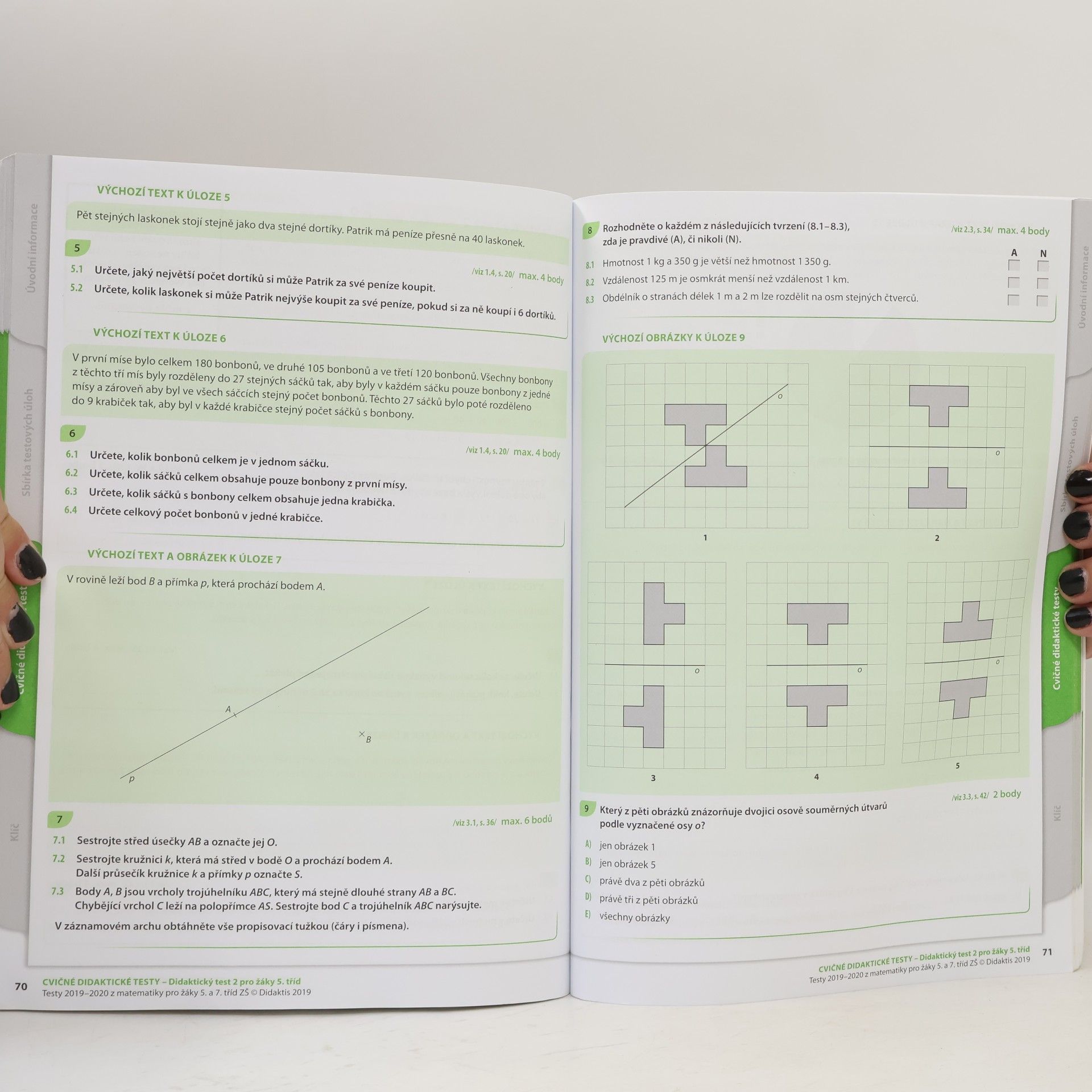 Kolektív autorov Testy ... z matematiky: Pro žáky 5. a 7. tříd ZŠ 2019-2020