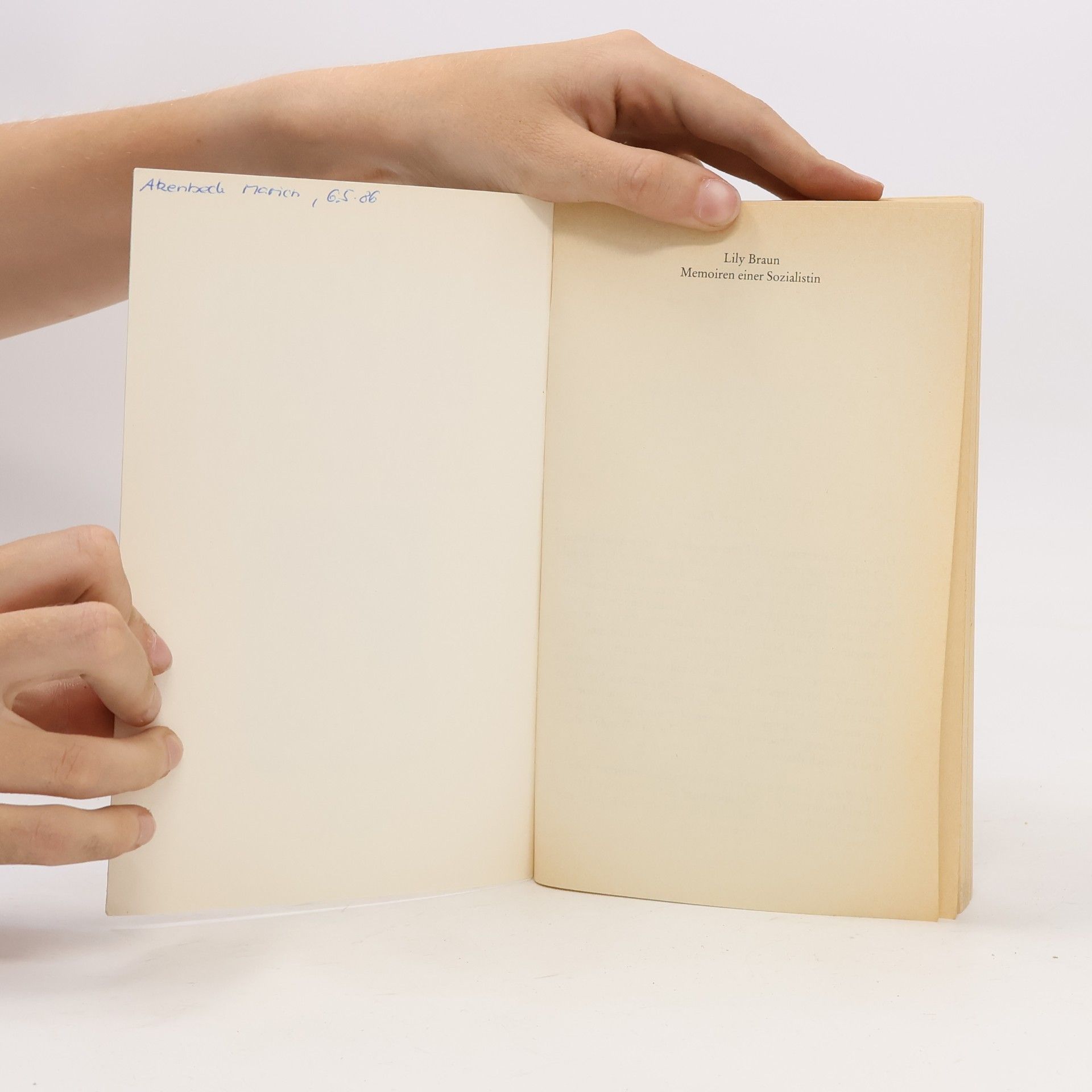 Lily Braun Memoiren einer Sozialistin