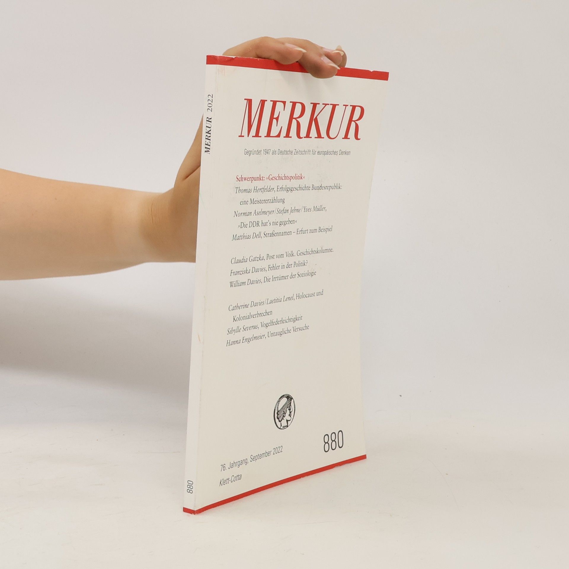 MERKUR Gegründet 1947 als Deutsche Zeitschrift für europäisches Denken - 2022 - 09