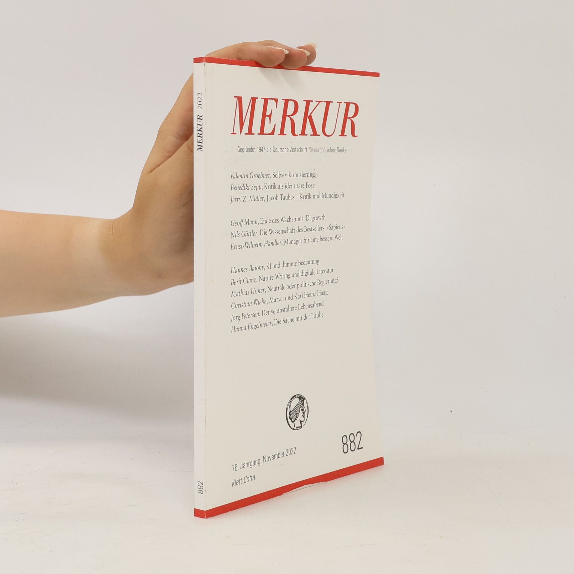 MERKUR Gegründet 1947 als Deutsche Zeitschrift für europäisches Denken - 2022 - 11