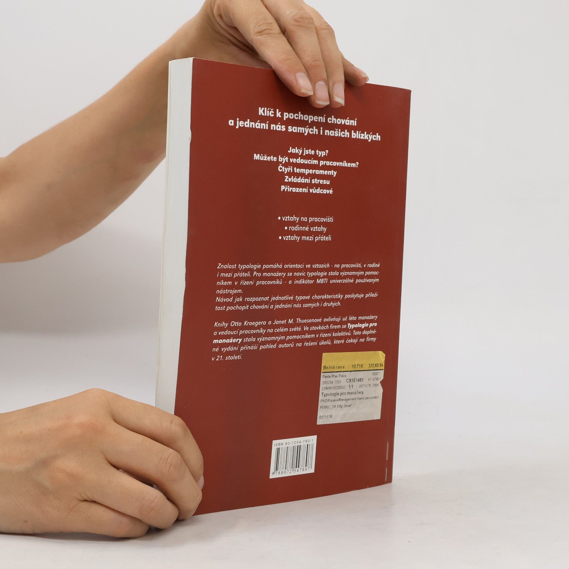 Otto Kroeger Typologie pro manažery : (šestnáct osobnostních typů, které určují úspěch v povolání)