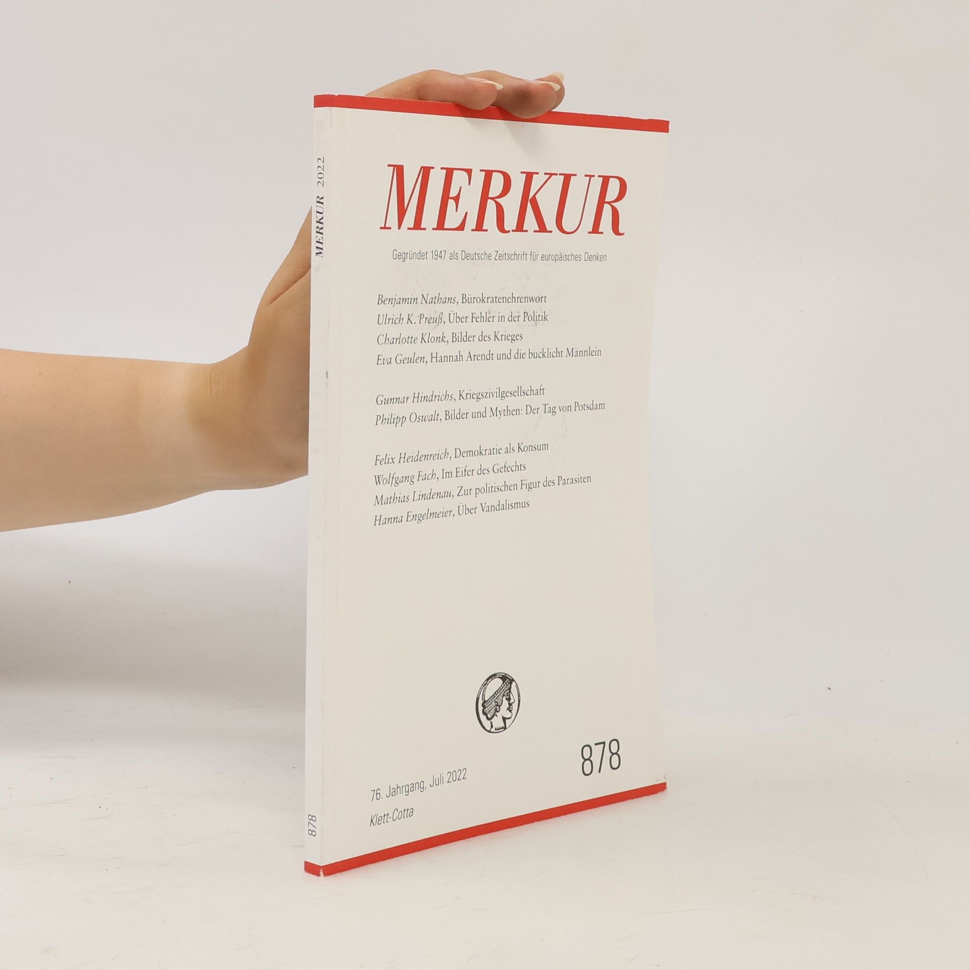 MERKUR Gegründet 1947 als Deutsche Zeitschrift für europäisches Denken - 2022 - 07