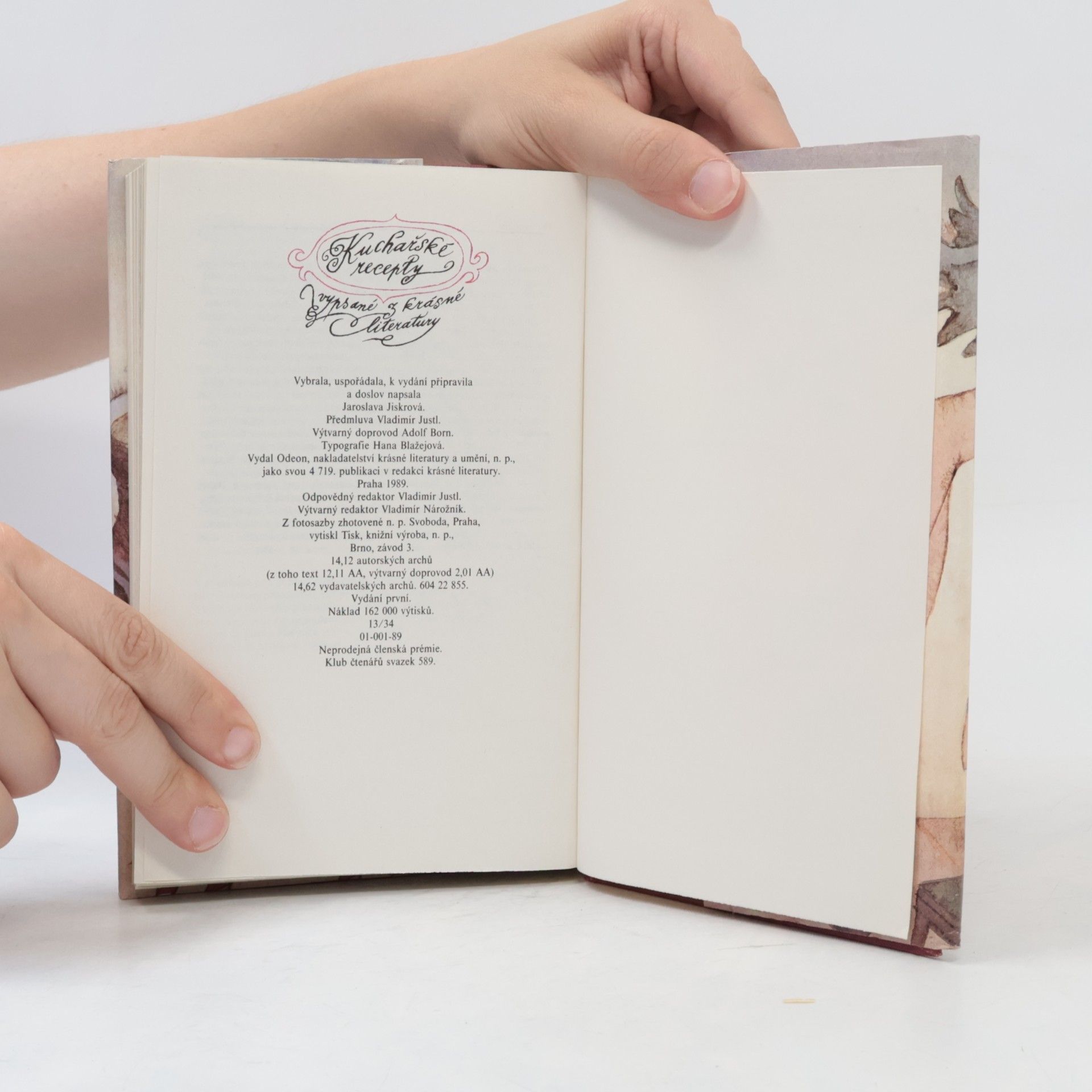 Jaroslava Jiskrová Kuchařské recepty vypsané z krásné literatury