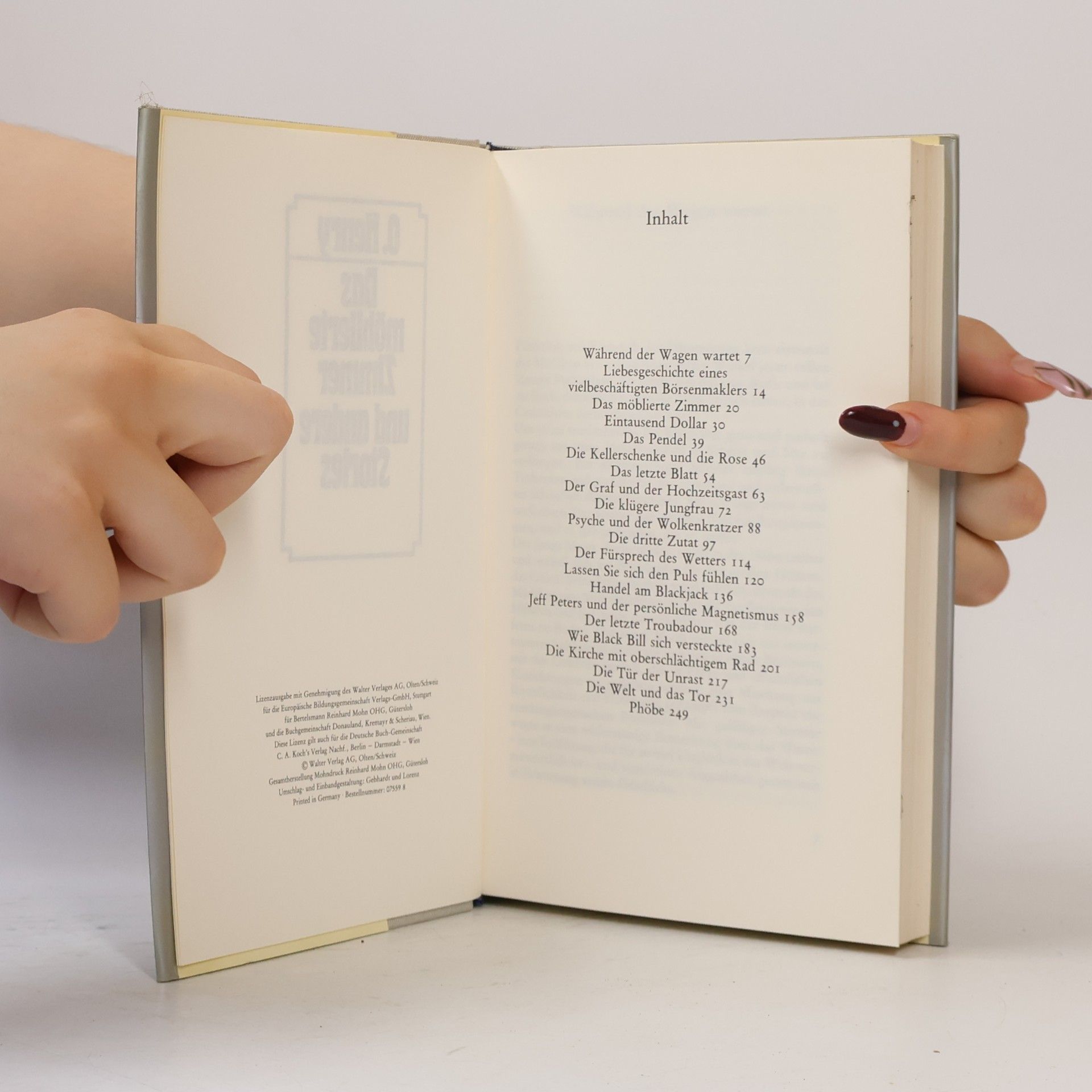 O. Henry Das möblierte Zimmer und andere Stories