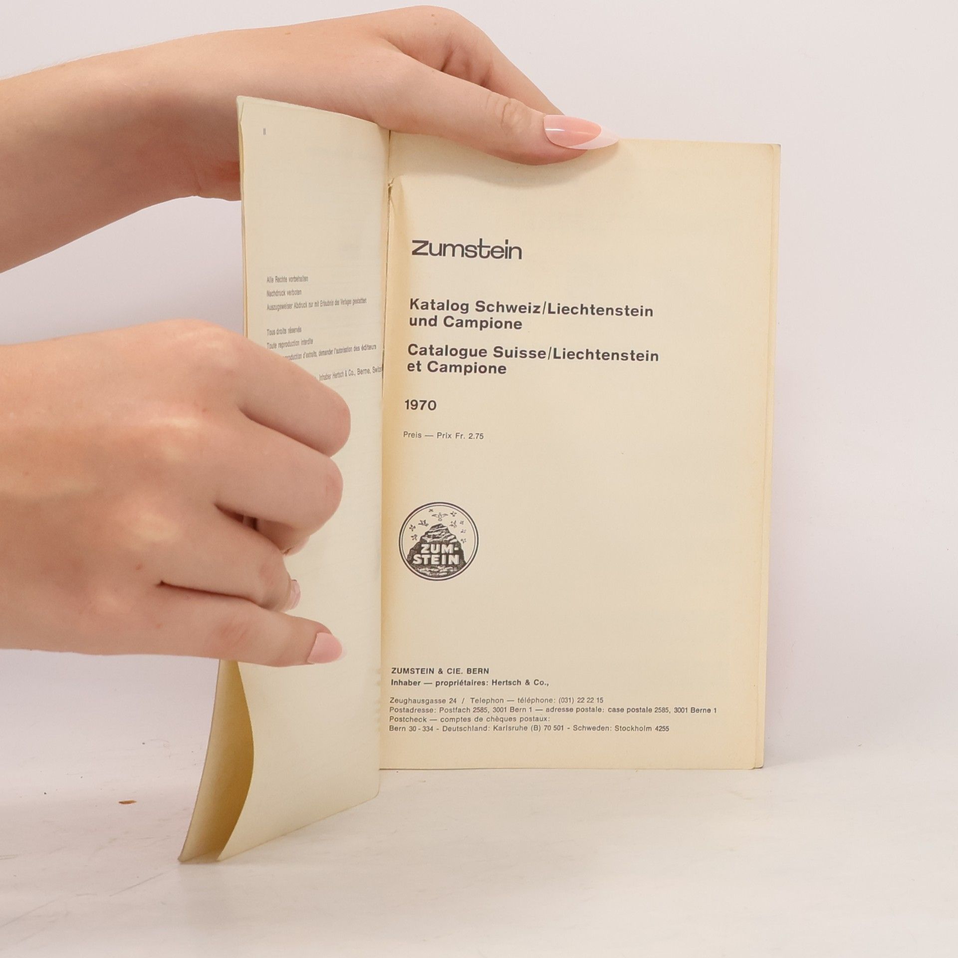 Autorenkollektiv Zumstein. Schweiz, liechtenstein 1970