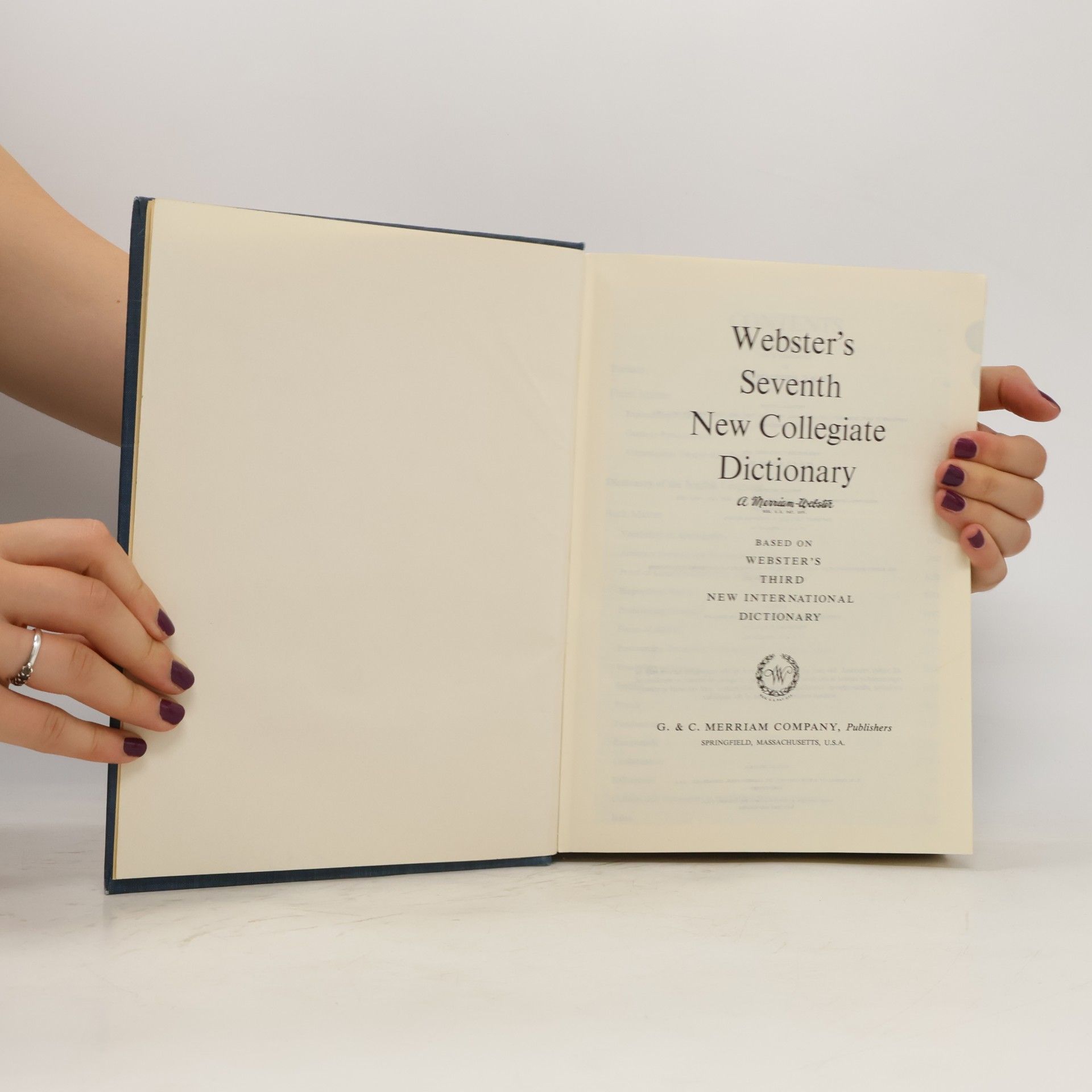 Merriam-Webster Webster´s Seventh New Collegiate Dictionary