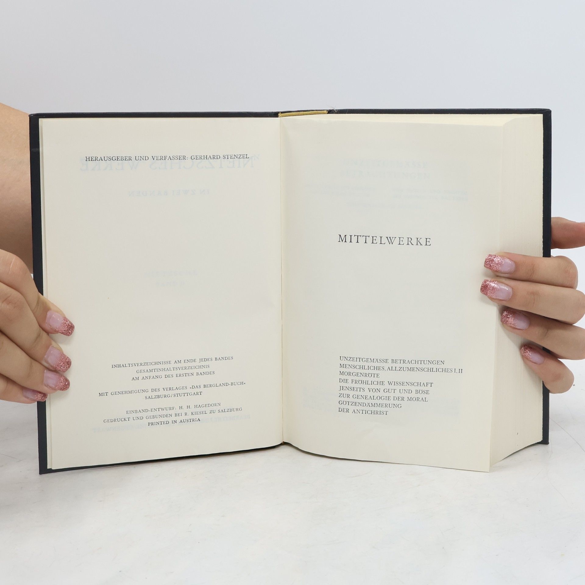 Friedrich Nietzsche Nietzsches Werke. Zweiter Band