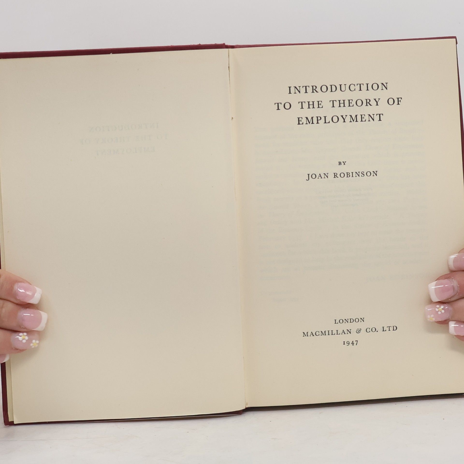 Joan Robinson Introduction to the Theory of Employment