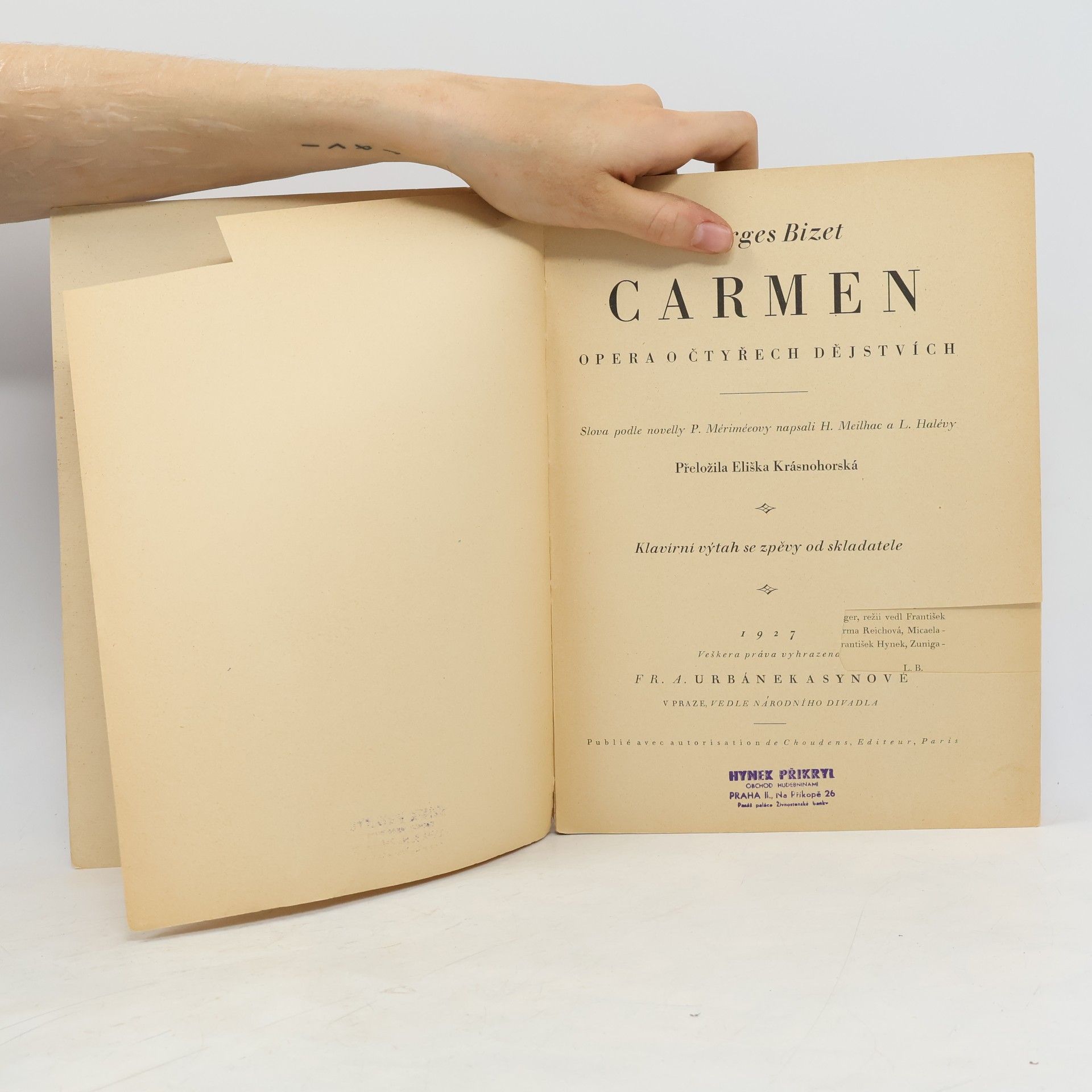 Georges Bizet Carmen. Opera o čtyřech dějstvích