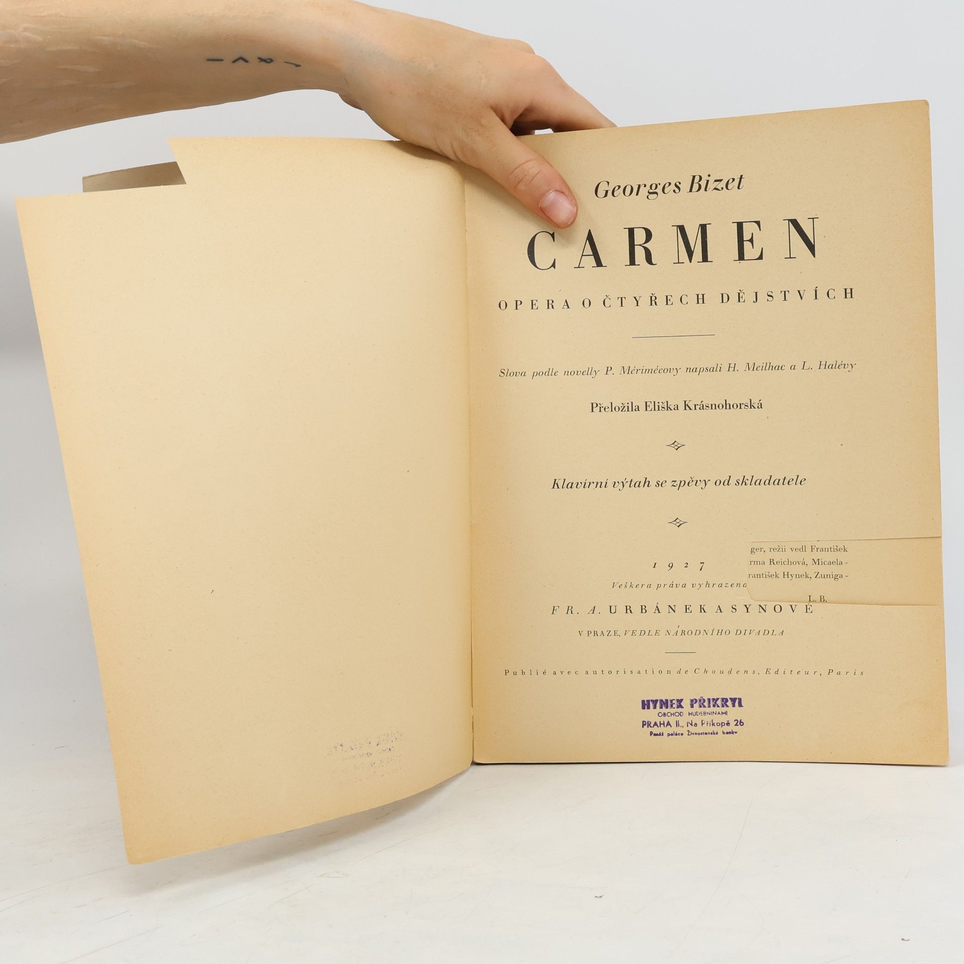 Georges Bizet Carmen. Opera o čtyřech dějstvích