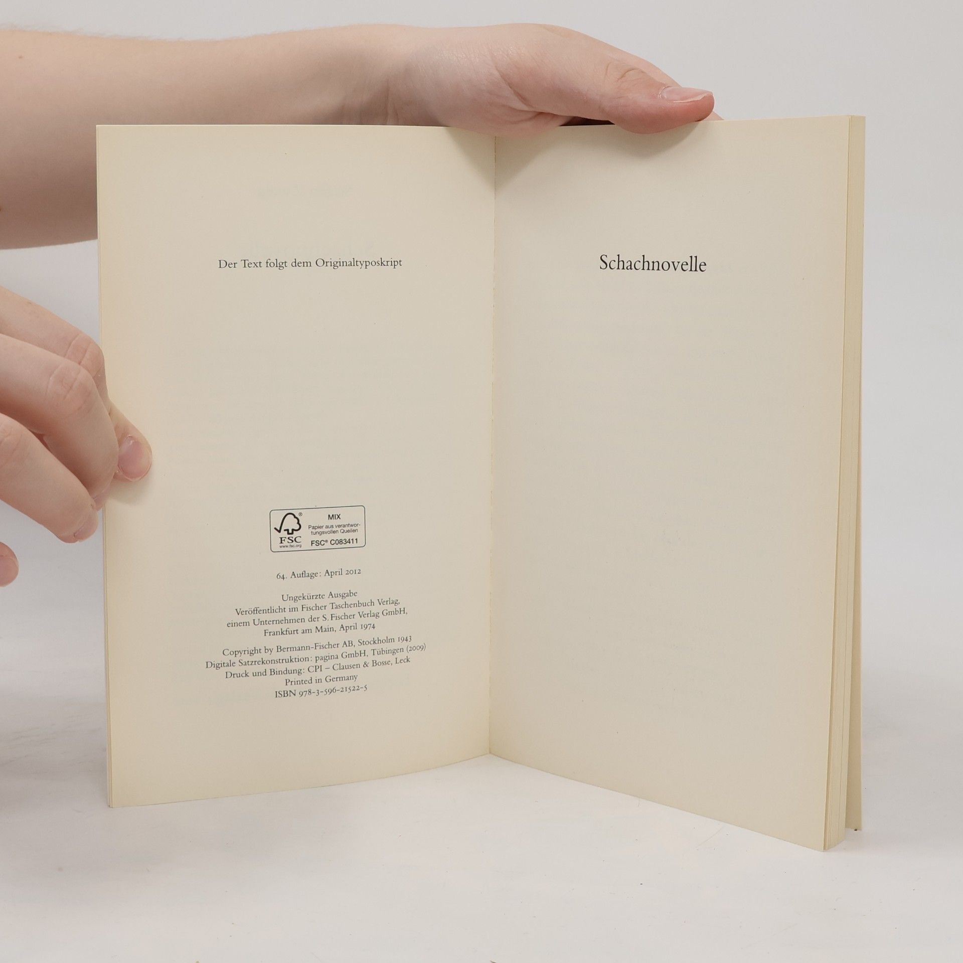 Stefan Zweig Schachnovelle