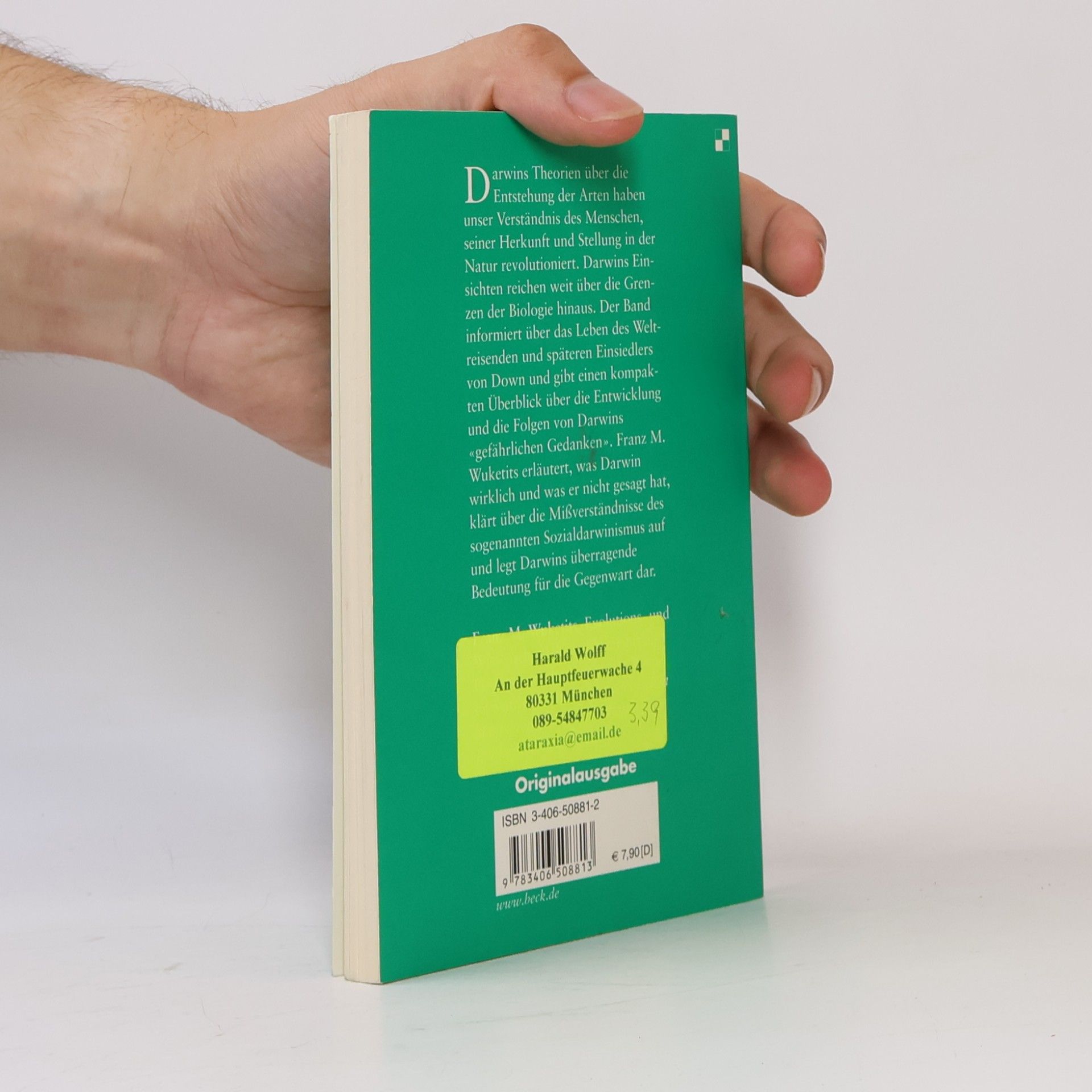 Franz M. Wuketits Darwin und der Darwinismus