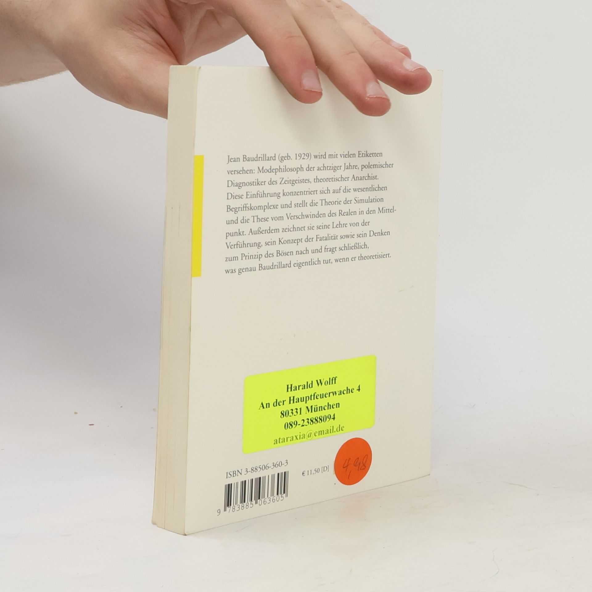 Falko Blask Jean Baudrillard zur Einführung