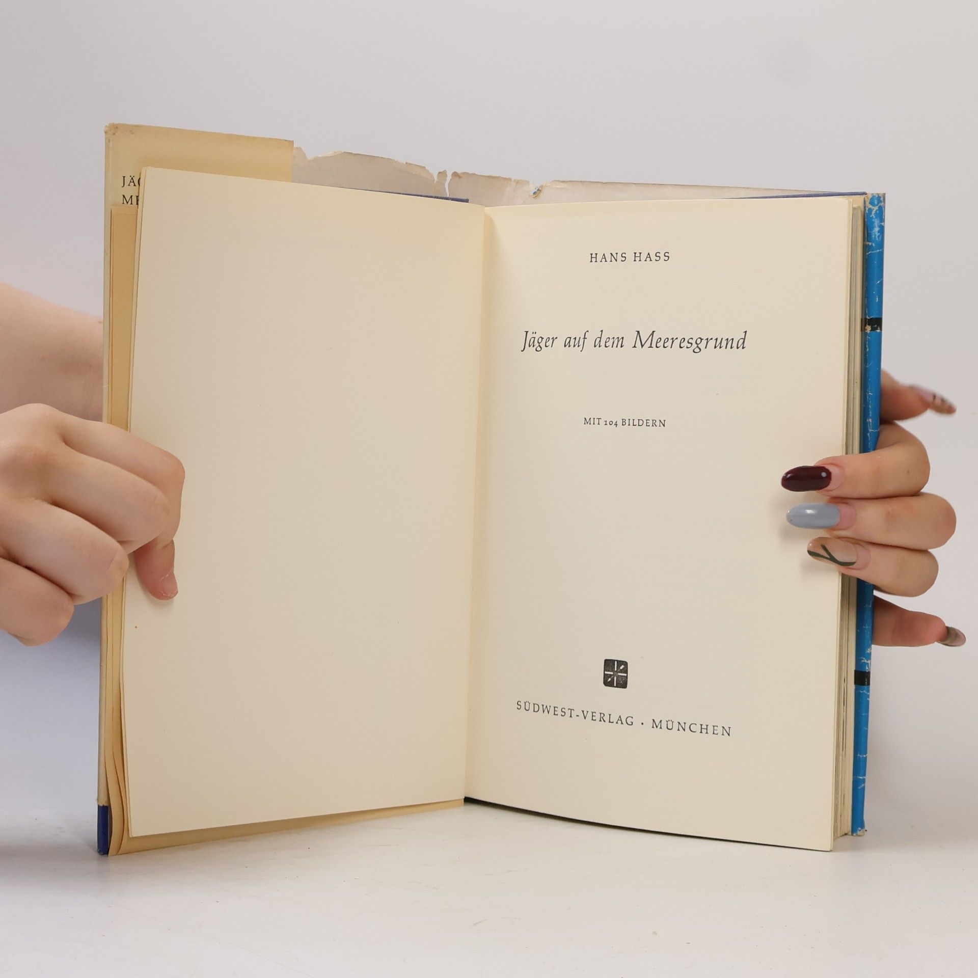 Hans Hass Jäger auf dem Meeresgrund