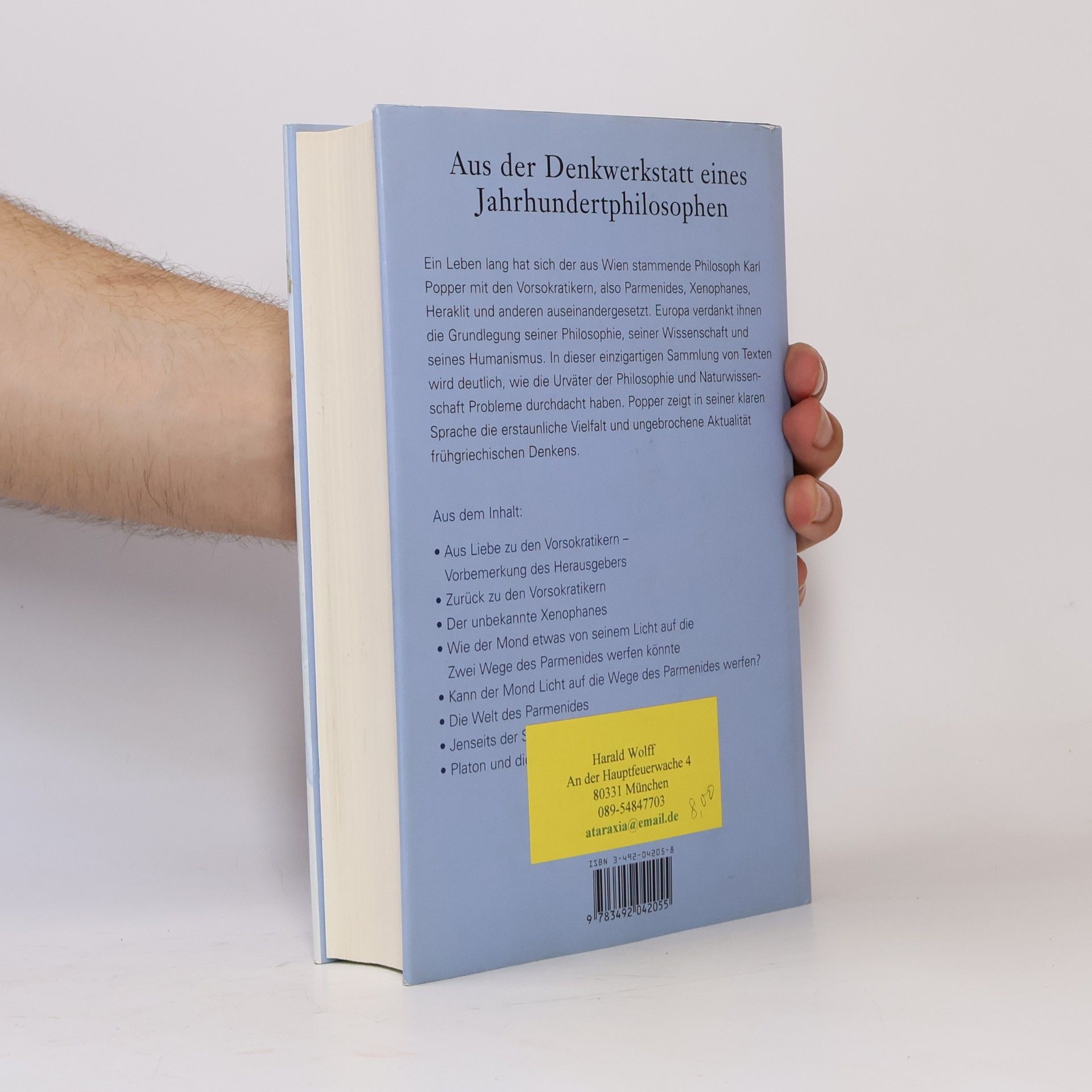Karl Popper Die Welt des Parmenides