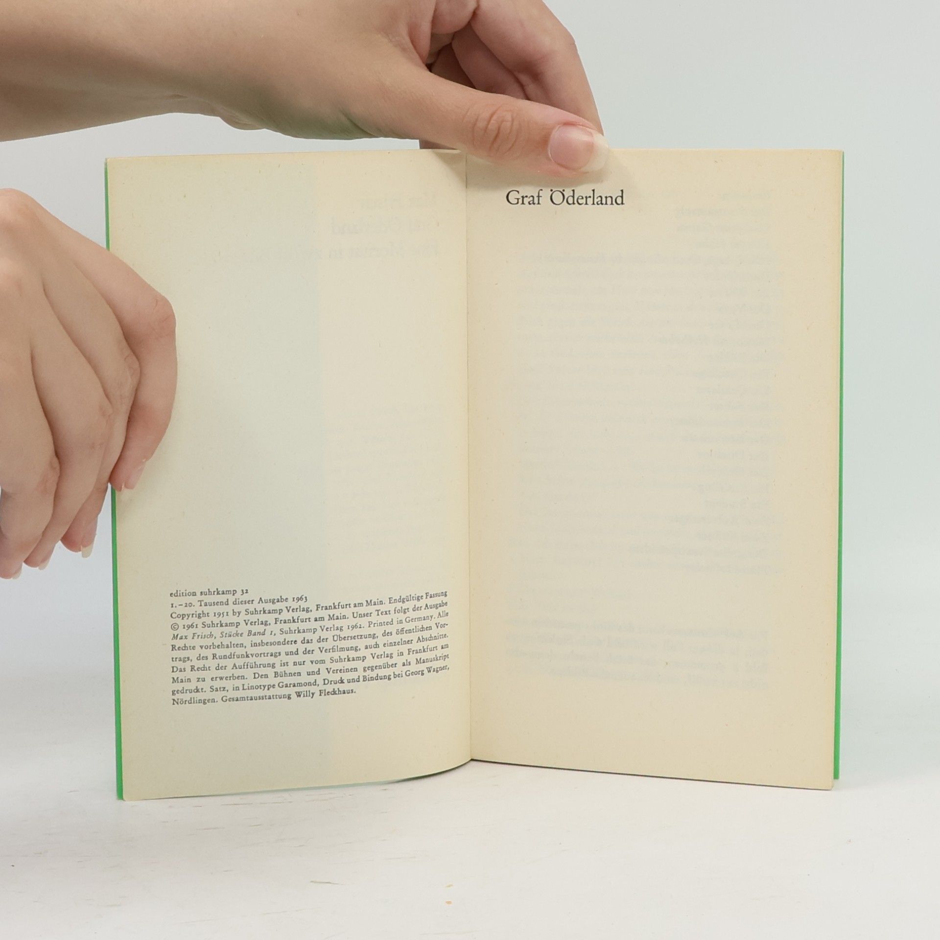 Max Frisch Graf Öderland