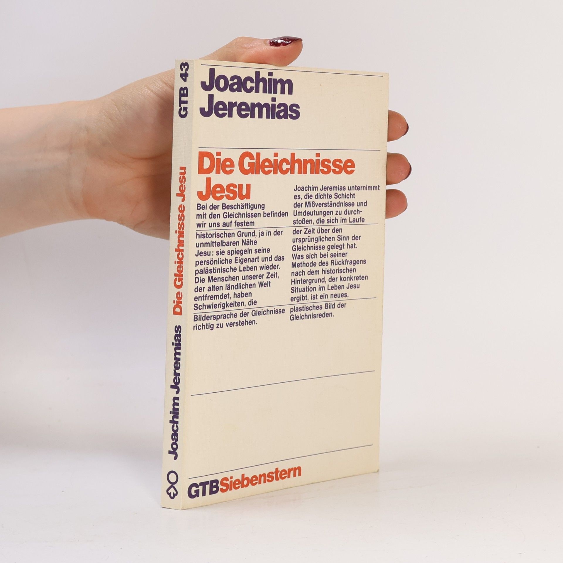 Joachim Jeremias Die Gleichnisse Jesu