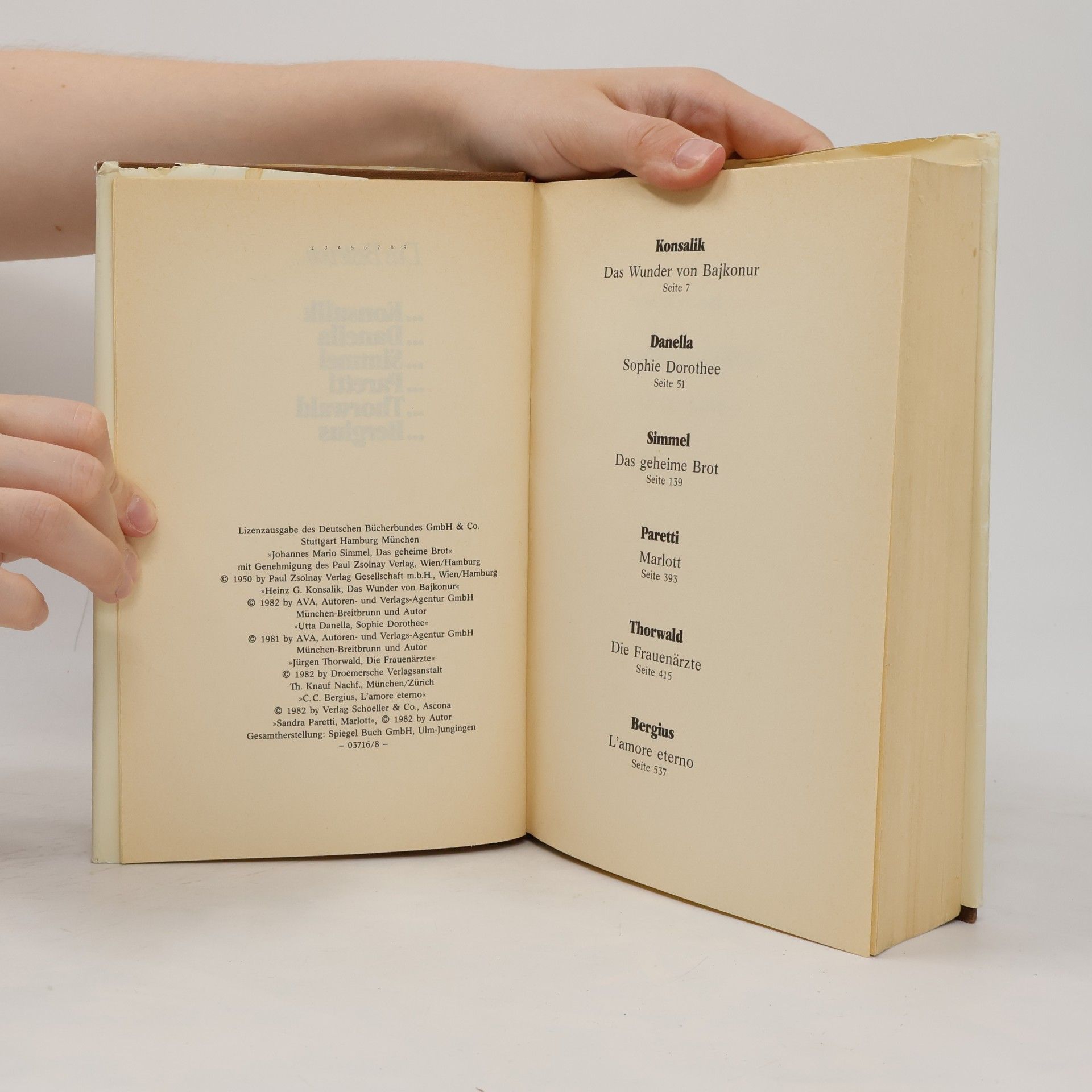 AA.VV. Das Beste von Konsalik, Danella, Simmel, Paretti, Thorwald, Bergius