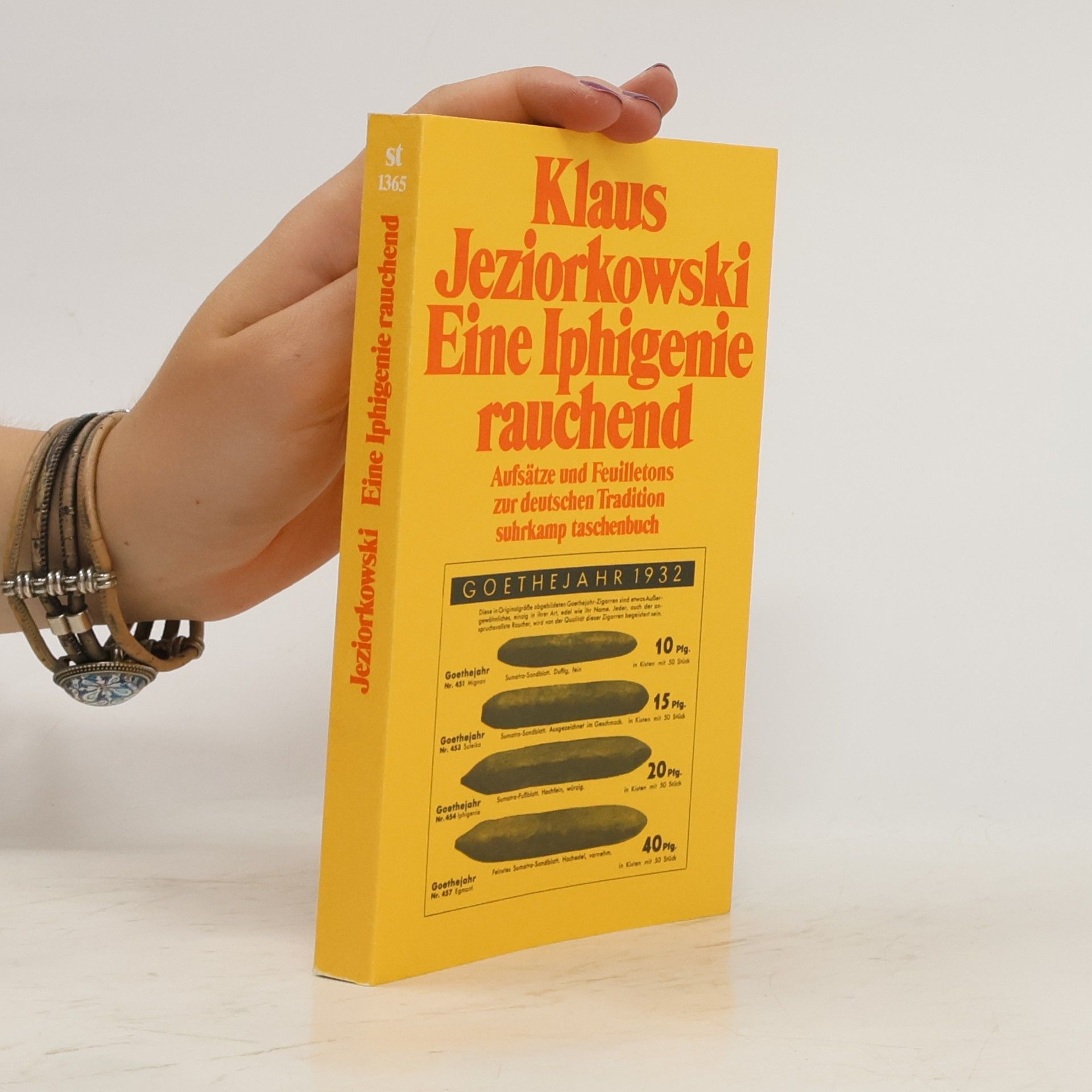 Klaus Jeziorkowski Suhrkamp Taschenbuch - 1365: Eine Iphigenie rauchend
