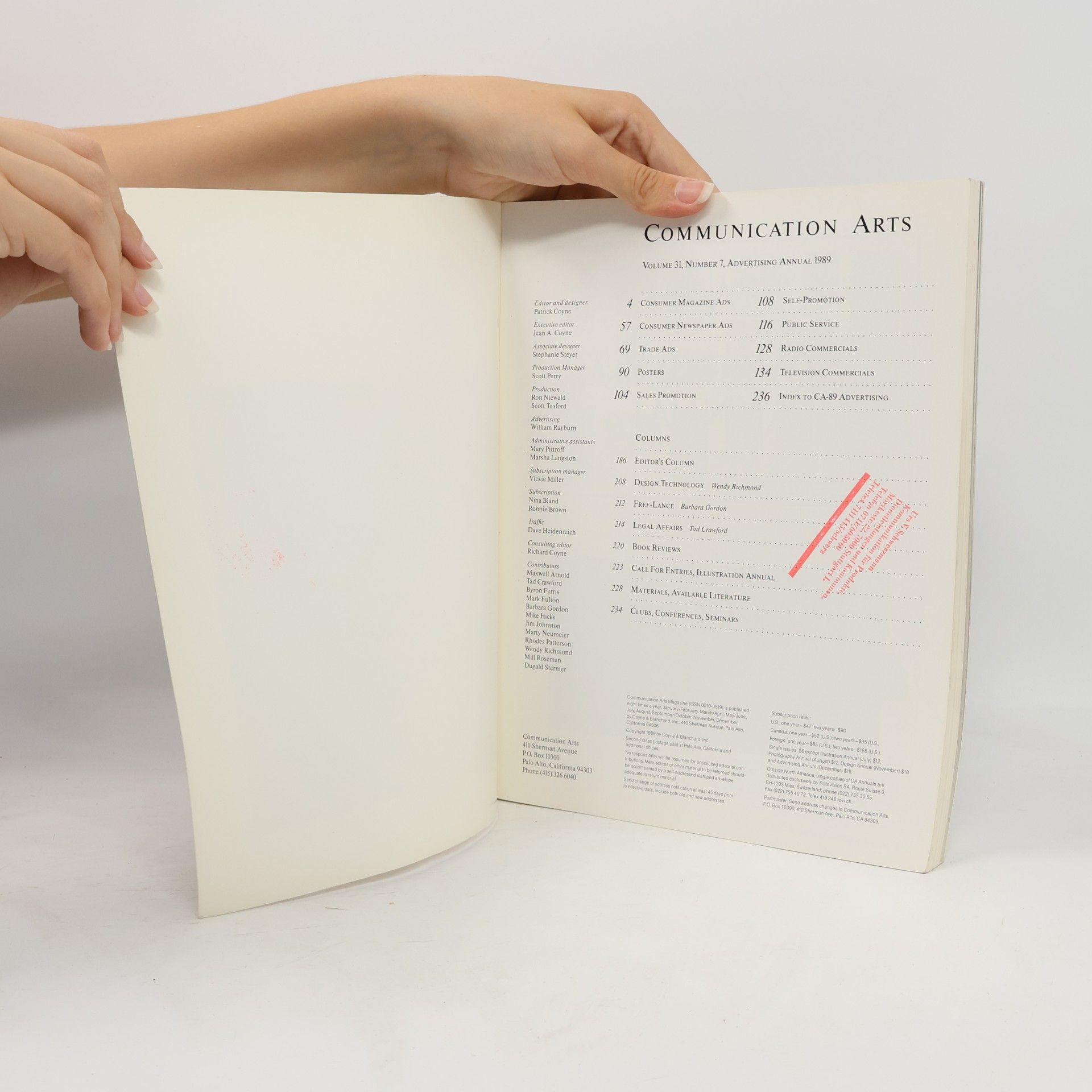 Various authors Communication Arts Advertising Annual 1989