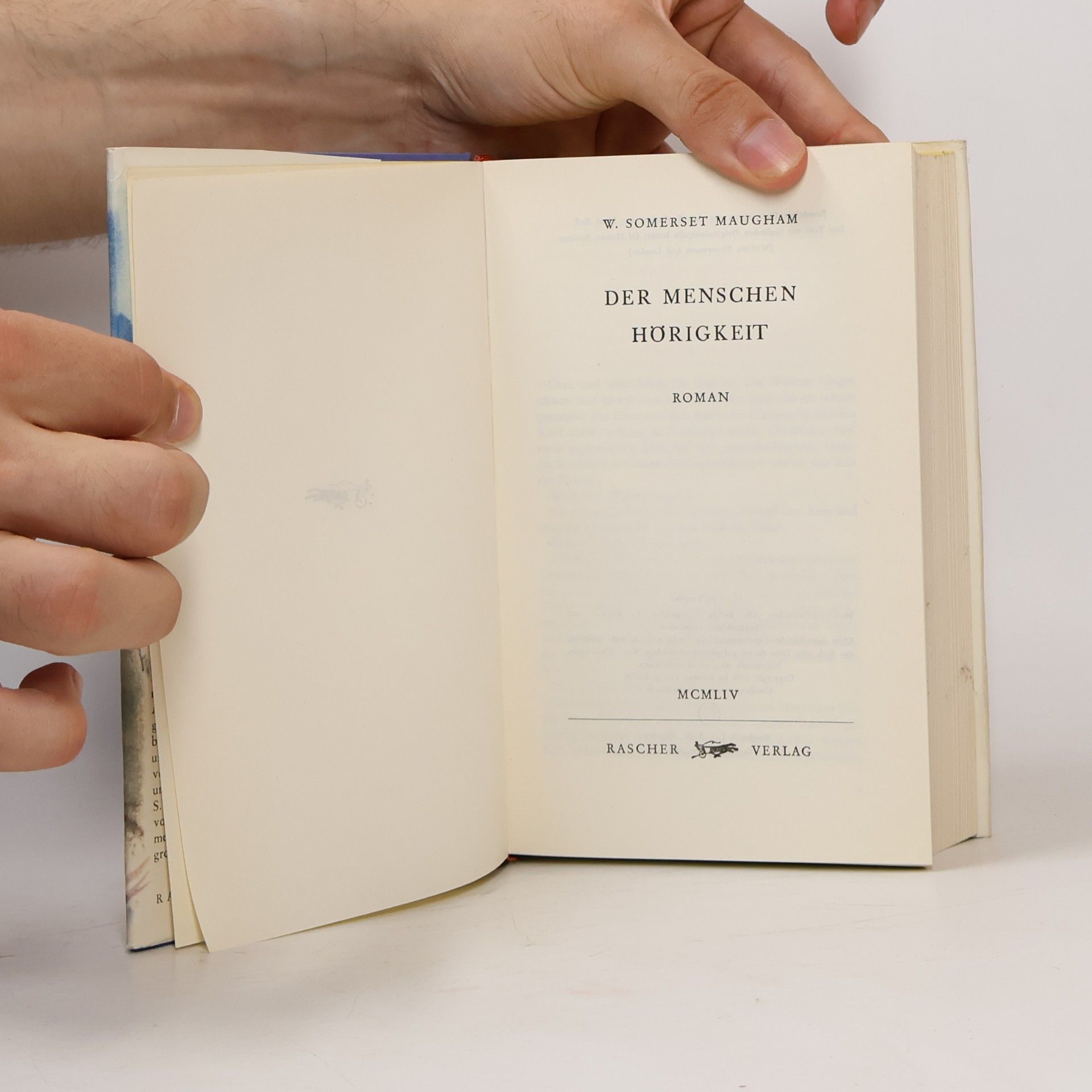 William Somerset Maugham Der Menschen Hörigkeit