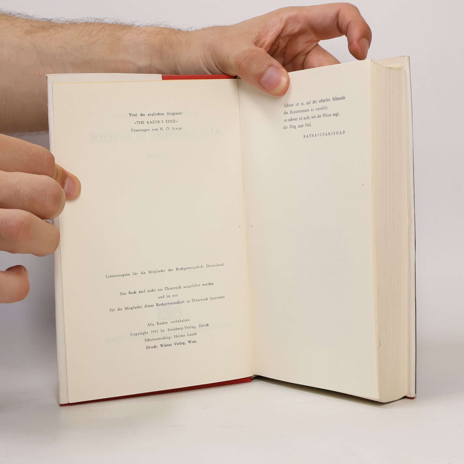 William Somerset Maugham Auf Messers Schneide