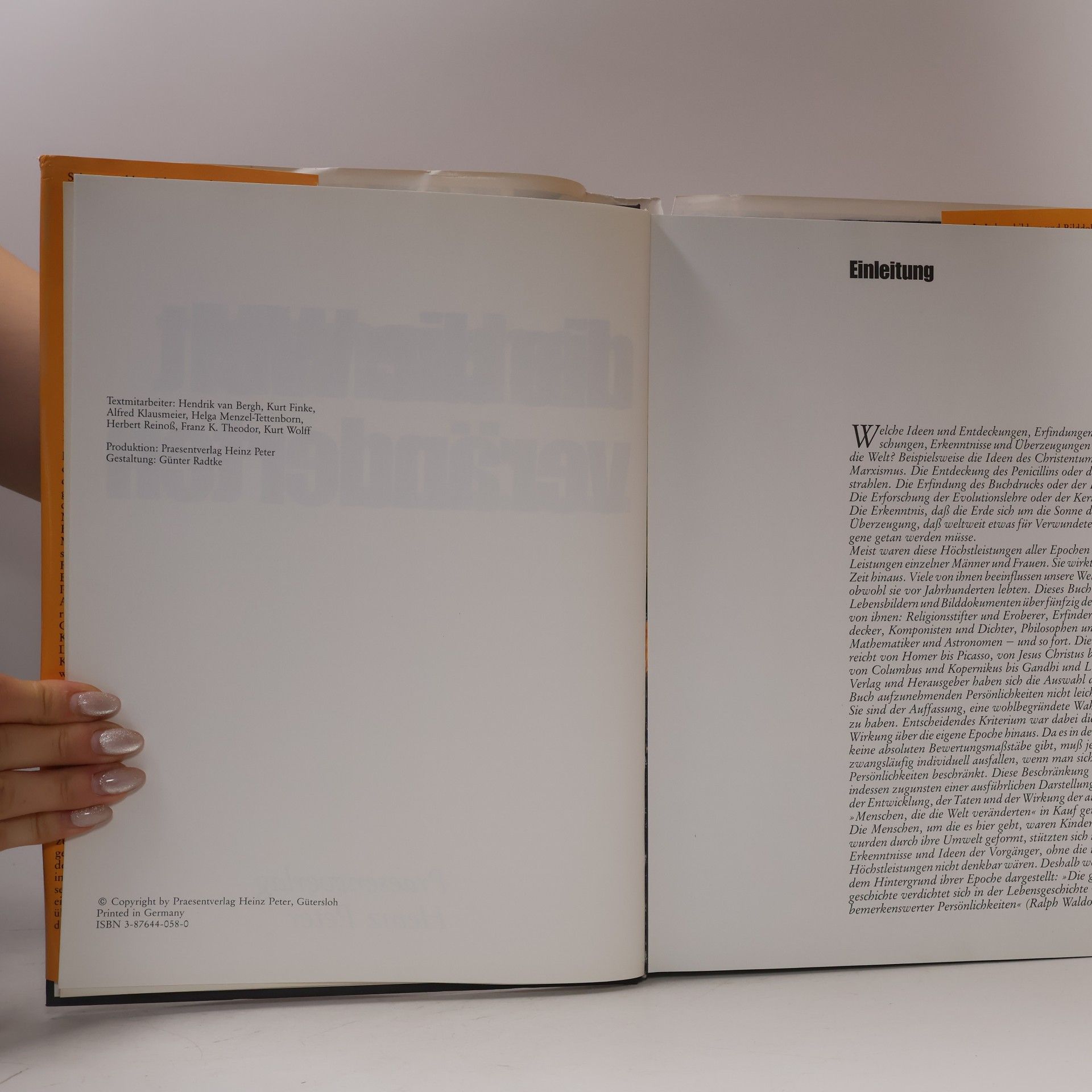 Hendrik van Bergh Menschen, die die Welt veränderten. Schhicksale, Taten, Wirkungen